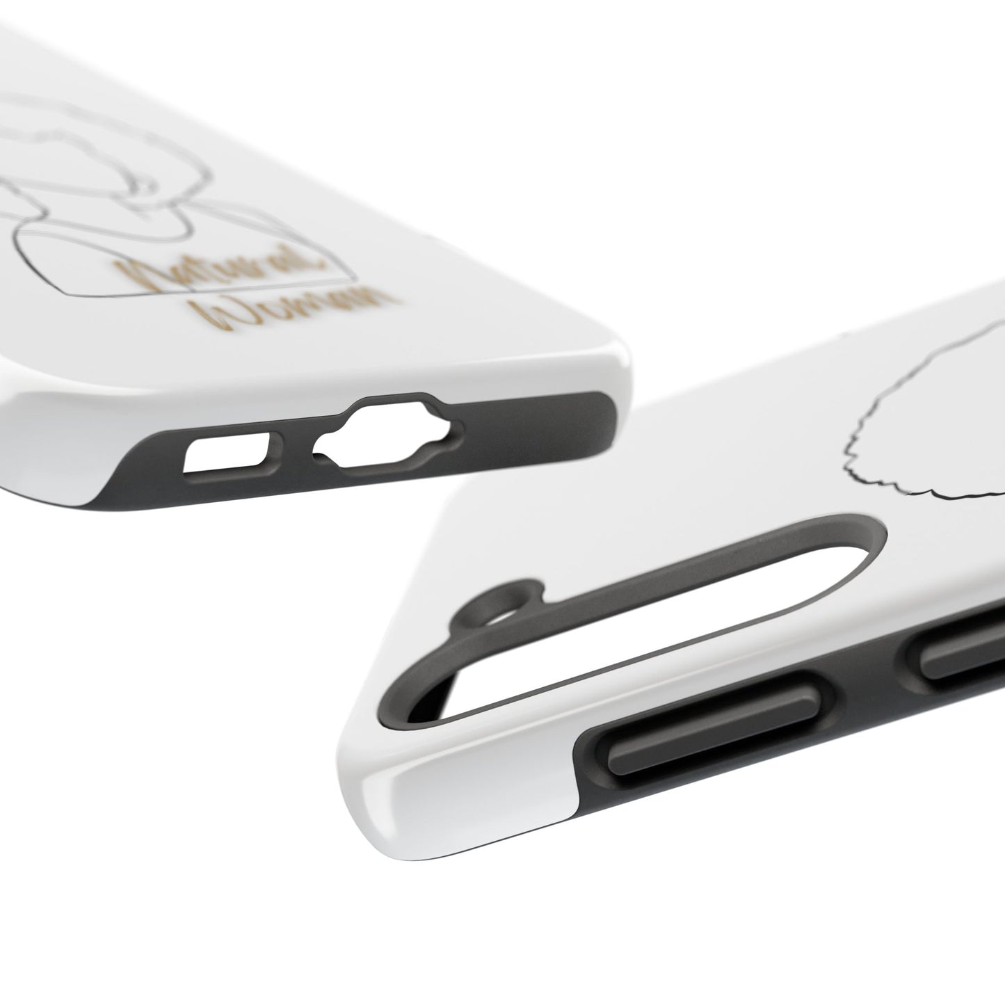 Natural Woman Afro (BL) Tough Phone Case WHITE