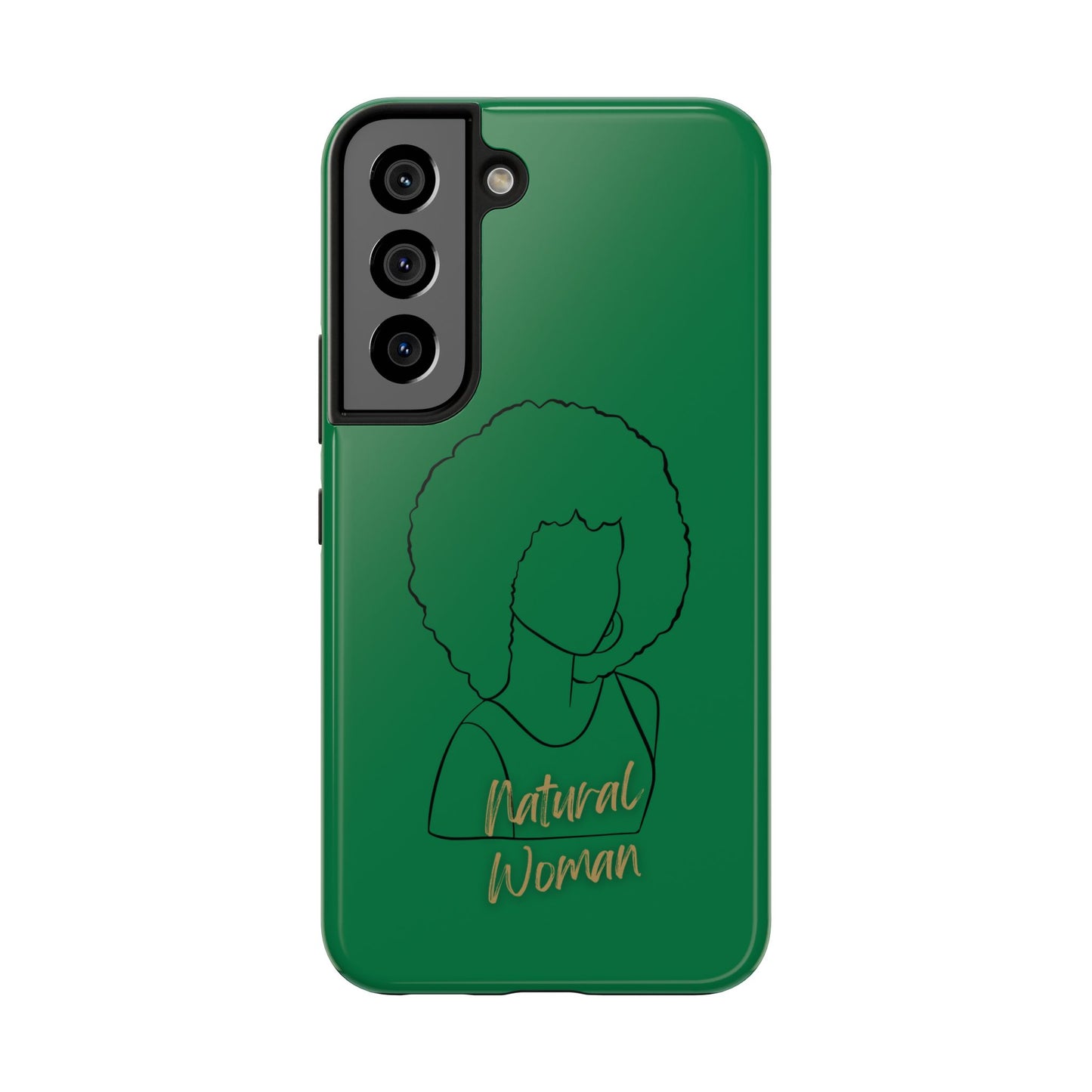Natural Woman Afro (BL) Tough Phone Case DARK GREEN