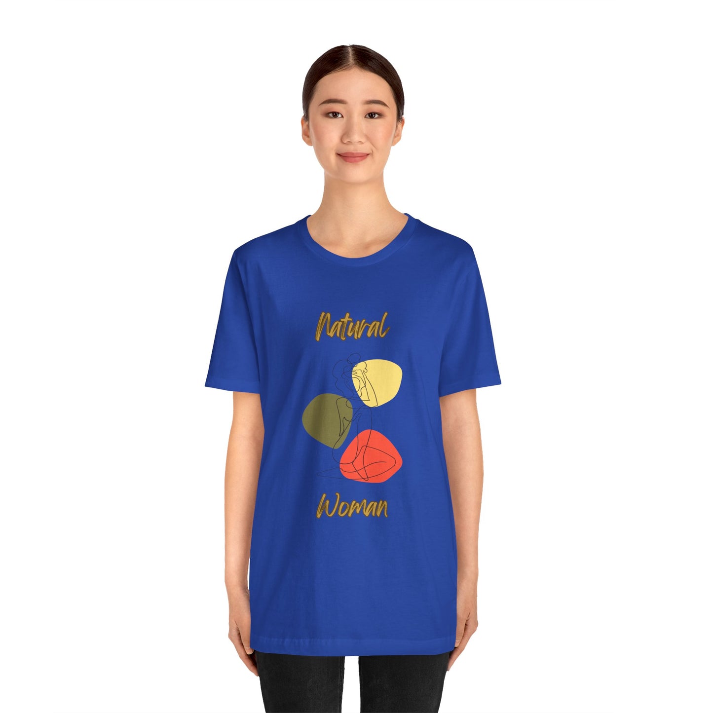 Natural Woman Colorful Pose (BL) Short Sleeve T-Shirt