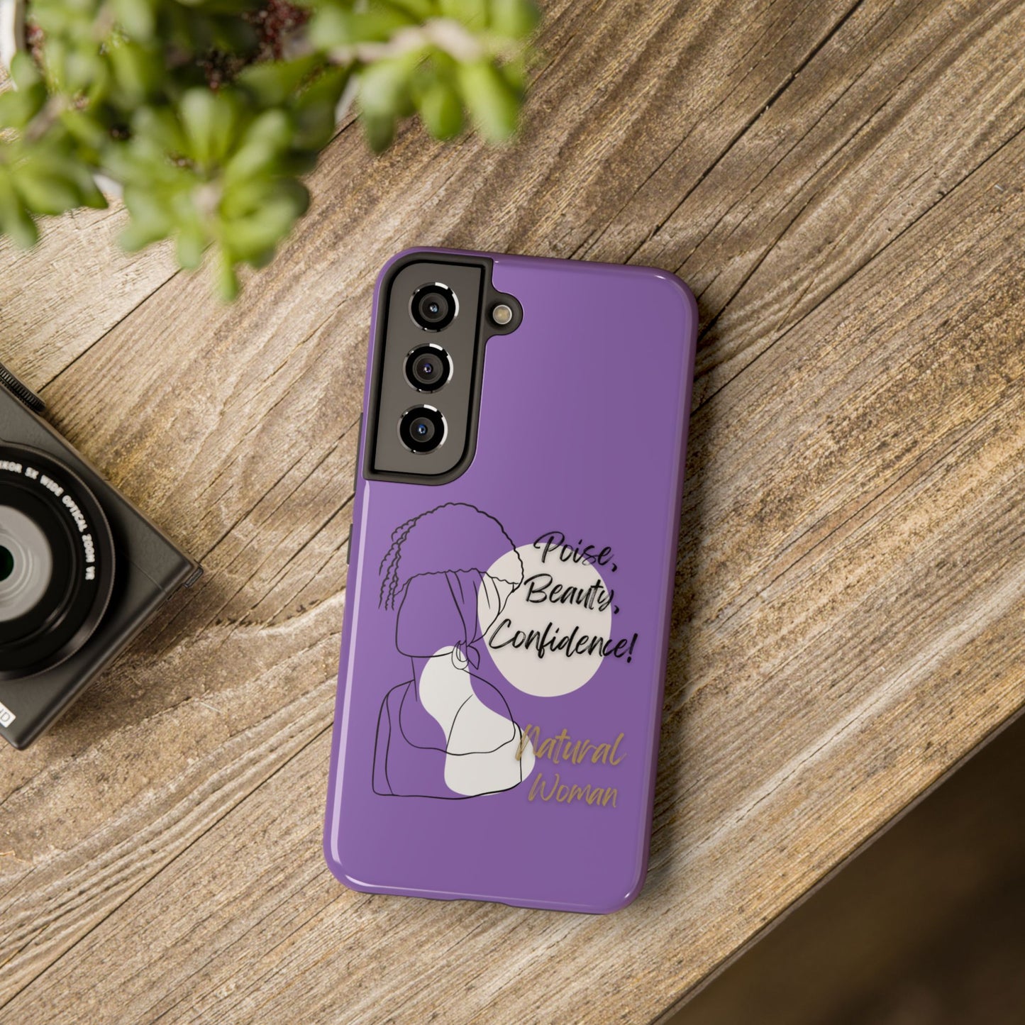 Natural Woman Puff (BL)Tough Phone Cases LIGHT PURPLE