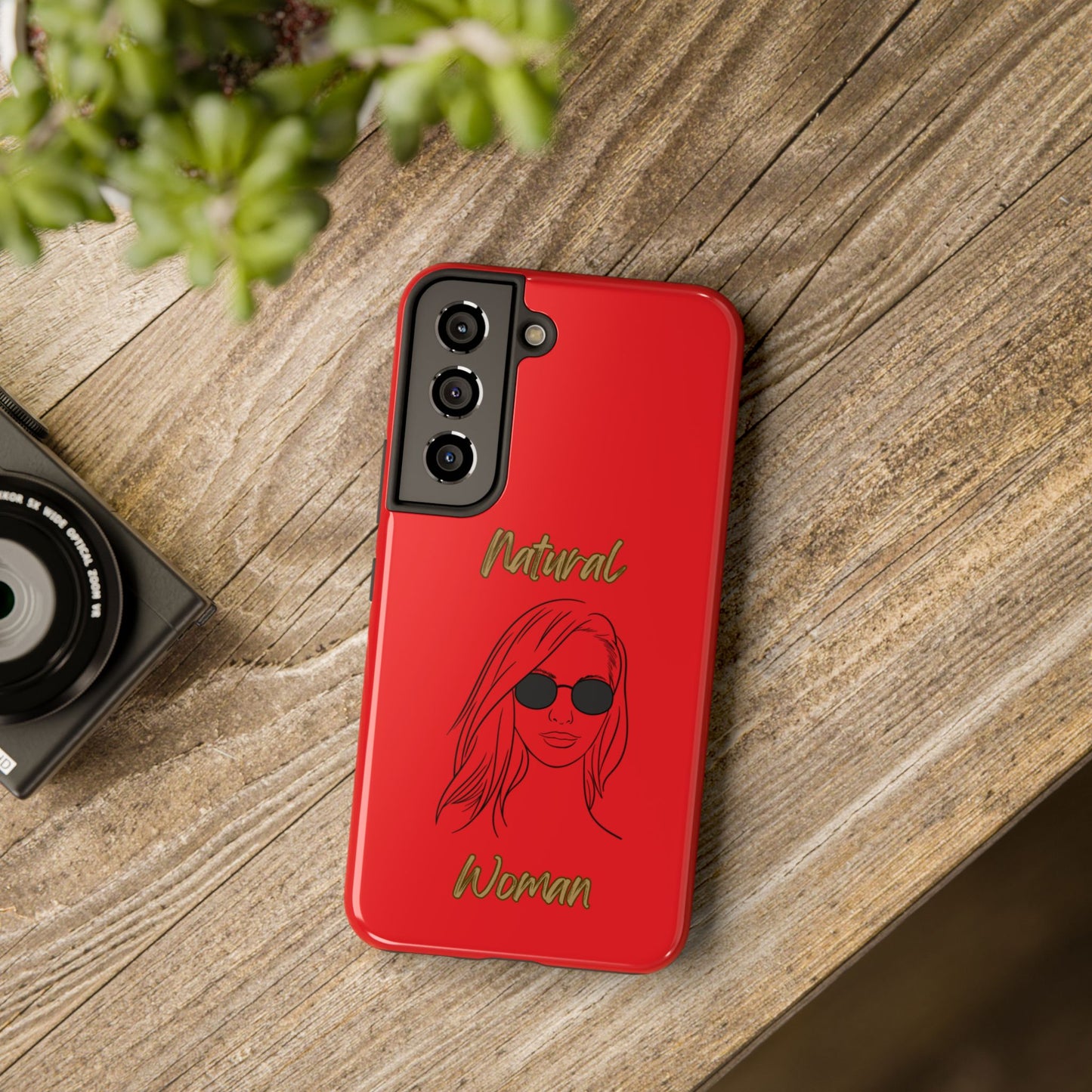 Natural Woman Shades (BL)Tough Phone Cases RED