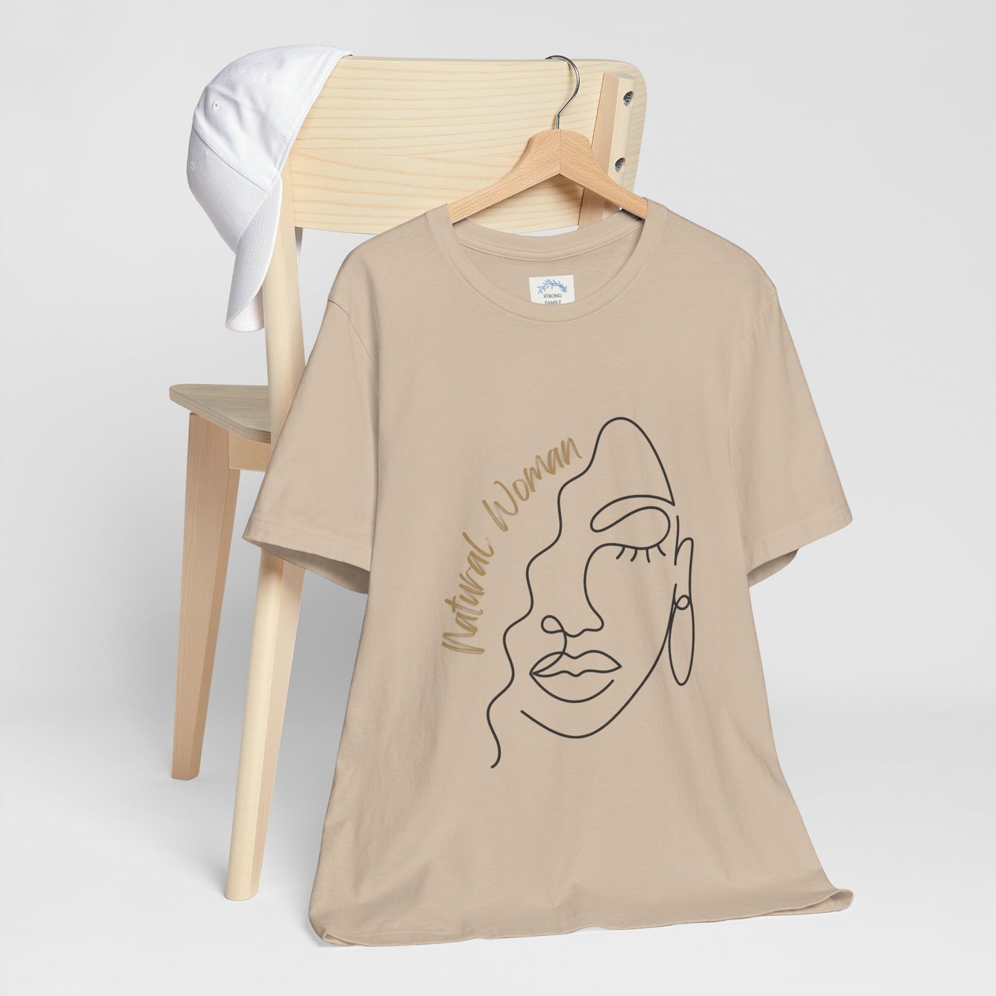 Natural Woman Half Face (BL) Short Sleeve T-Shirt