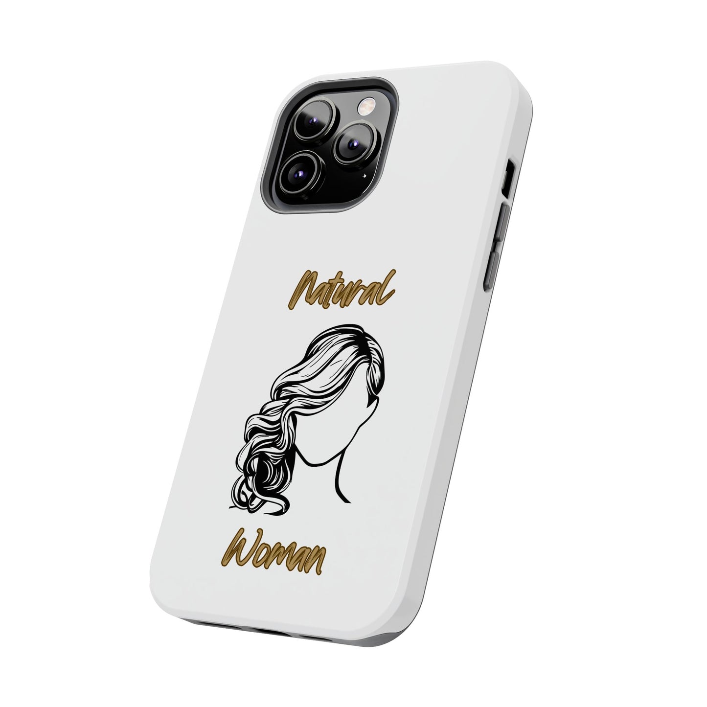 Natural Woman Long Curl (BL)Tough Phone Cases WHITE