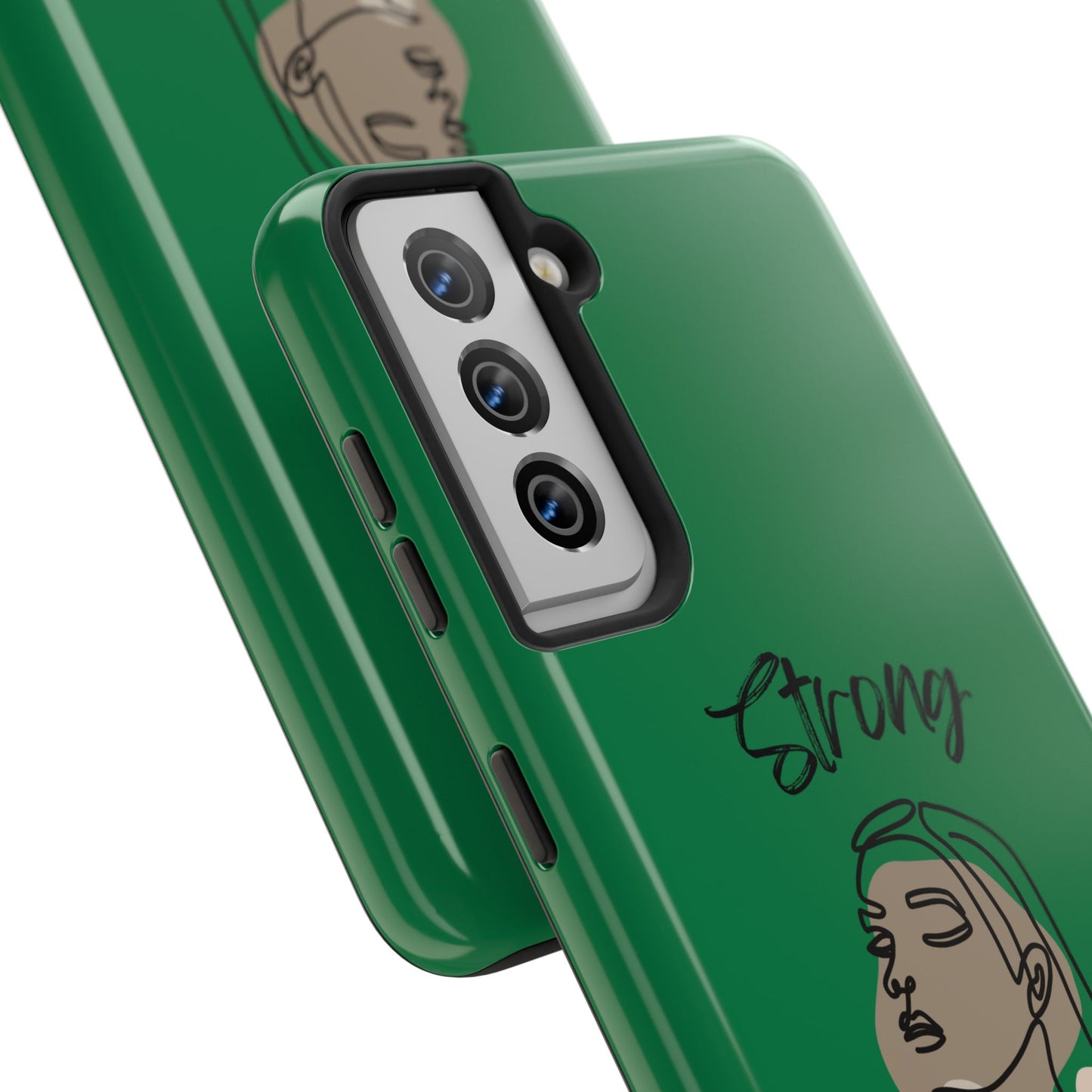 STRONG MOMMA Samsung Galaxy Tough Phone Cases (BL) Dark Green