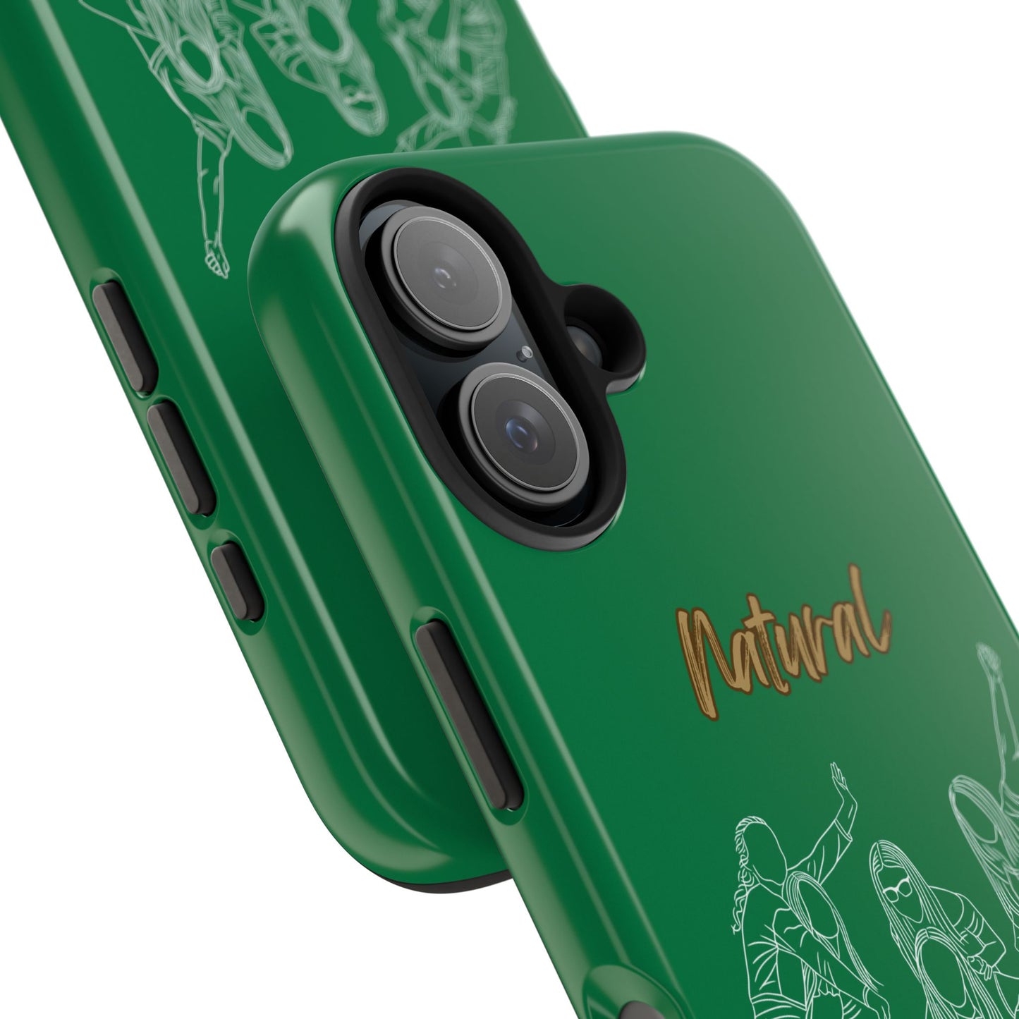 Natural Woman Piggy Back (WL) Tough Phone Cases DARK GREEN