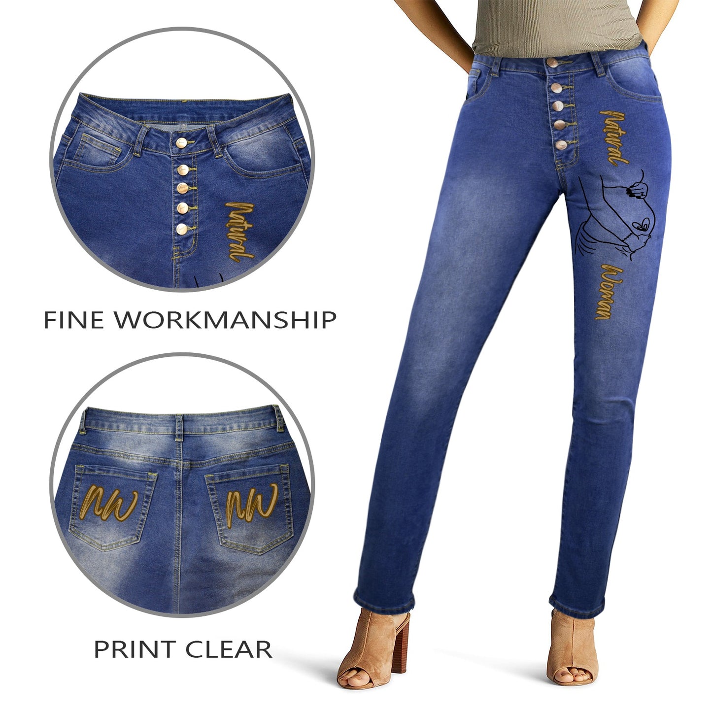Natural Woman LOVED IN & OUT (BL) Crafted Women's Denim Jeans