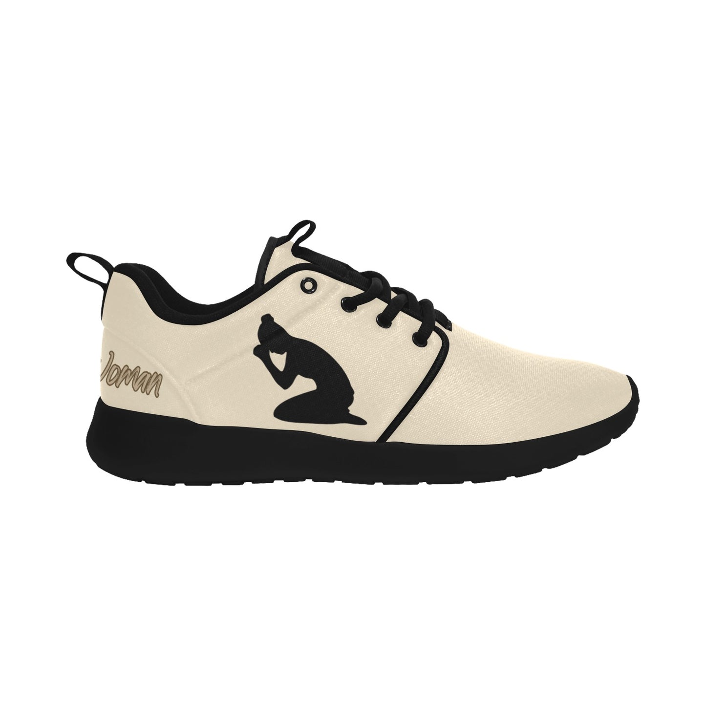 Natural Woman PRAY (BL) CREAM w/ Black Sole Sneakers