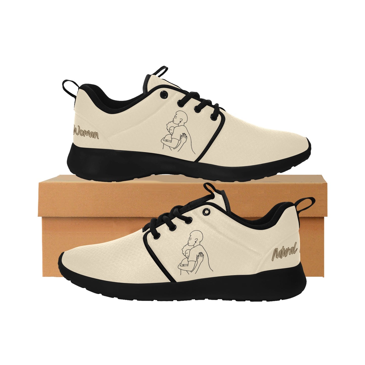 Natural Woman SAFE WITH MOMMA (BL) CREAM w/ Sole Sneakers