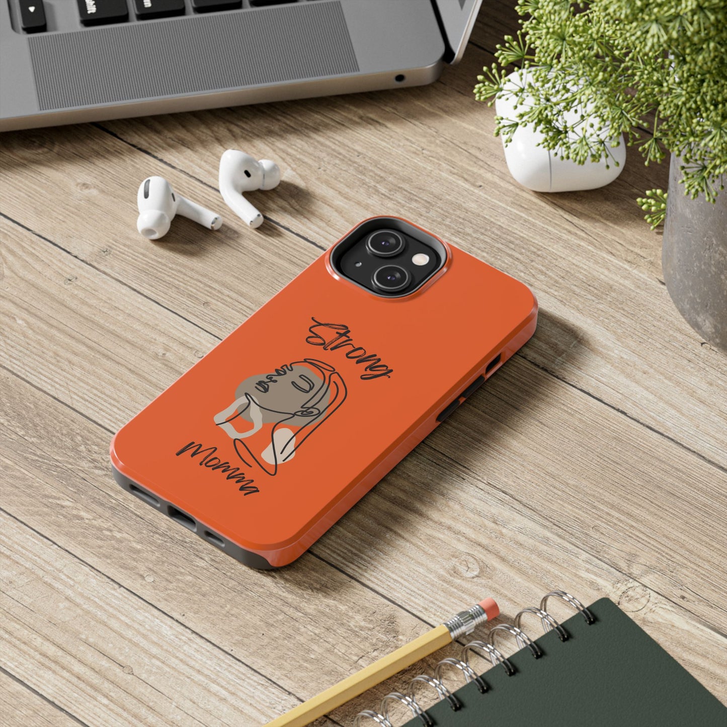 STRONG MOMMA Samsung Galaxy Tough Phone Cases (BL) Orange