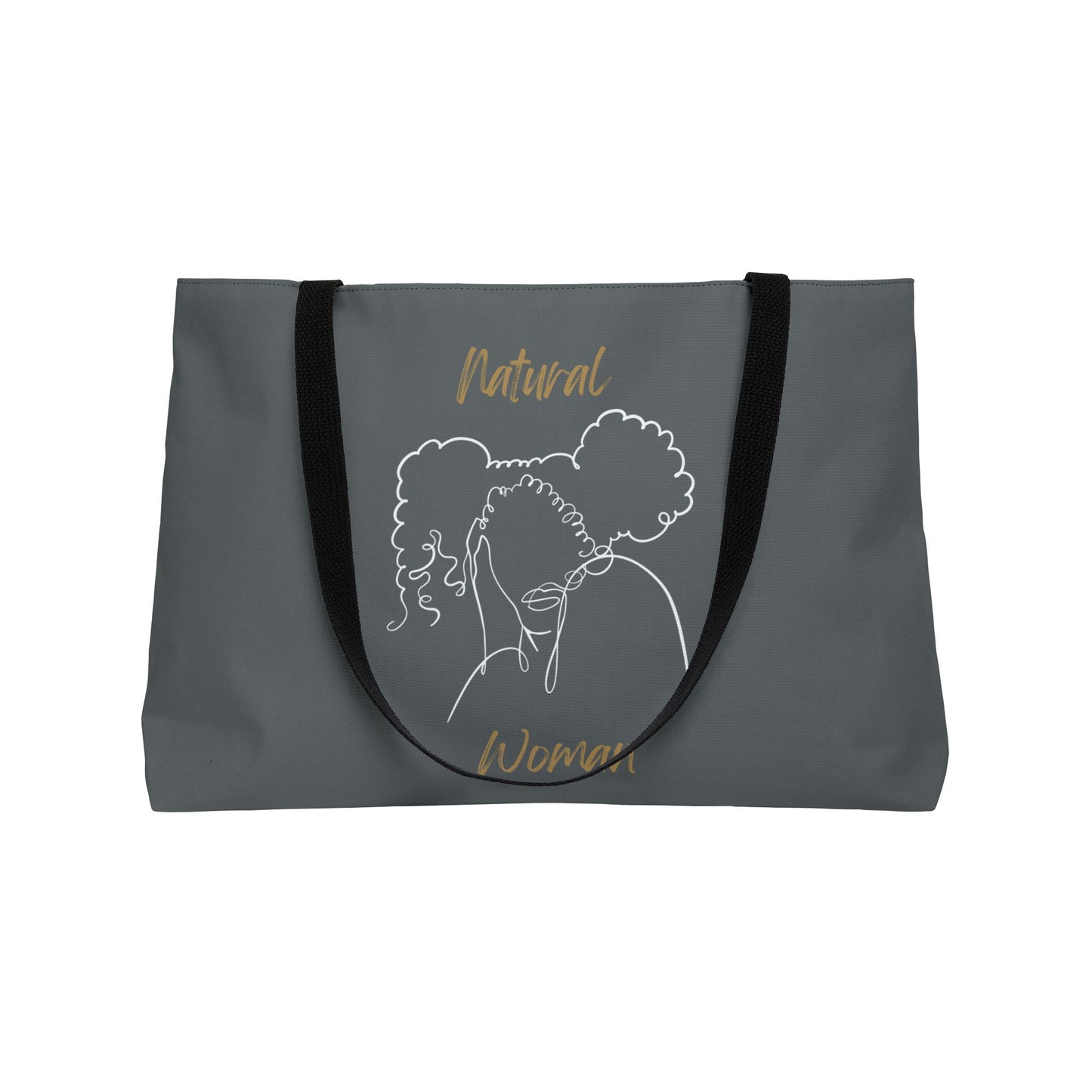 Natural Woman Twin Puffs (WL) Weekender Tote Bag DARK GREY