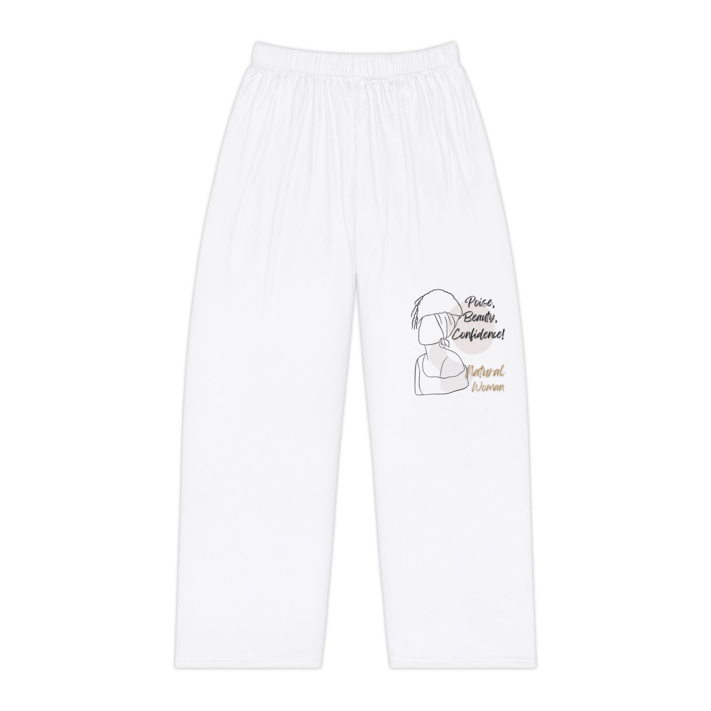 Natural Woman Puff (BL) Women's Pajama Pants WHITE