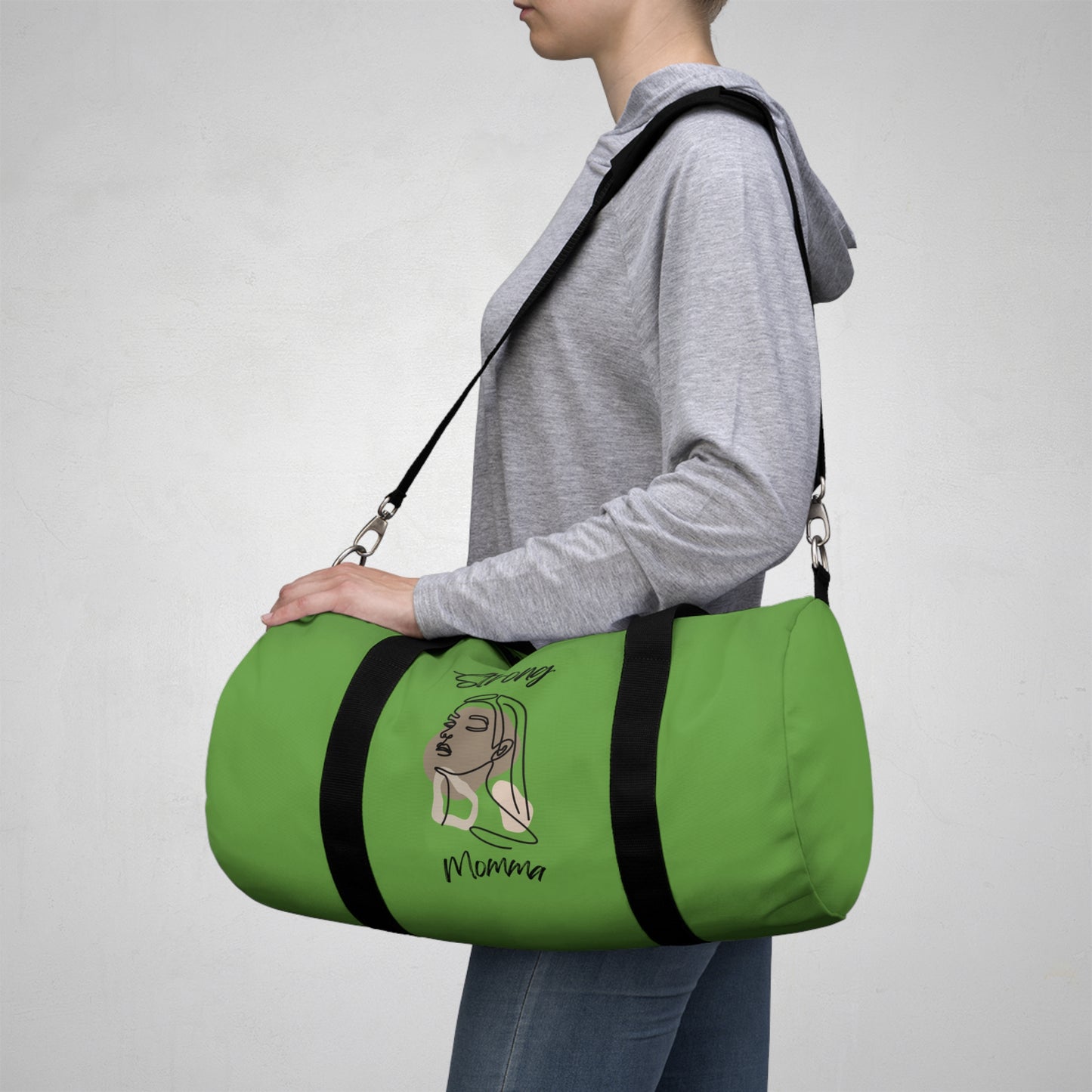 Strong Momma (BL) Duffel Bag GREEN