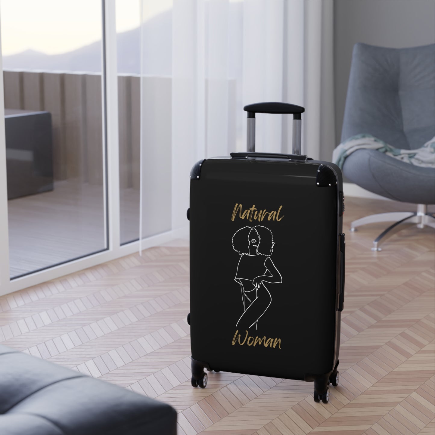 Natural Women Pose (WL) Suitcase BLACK