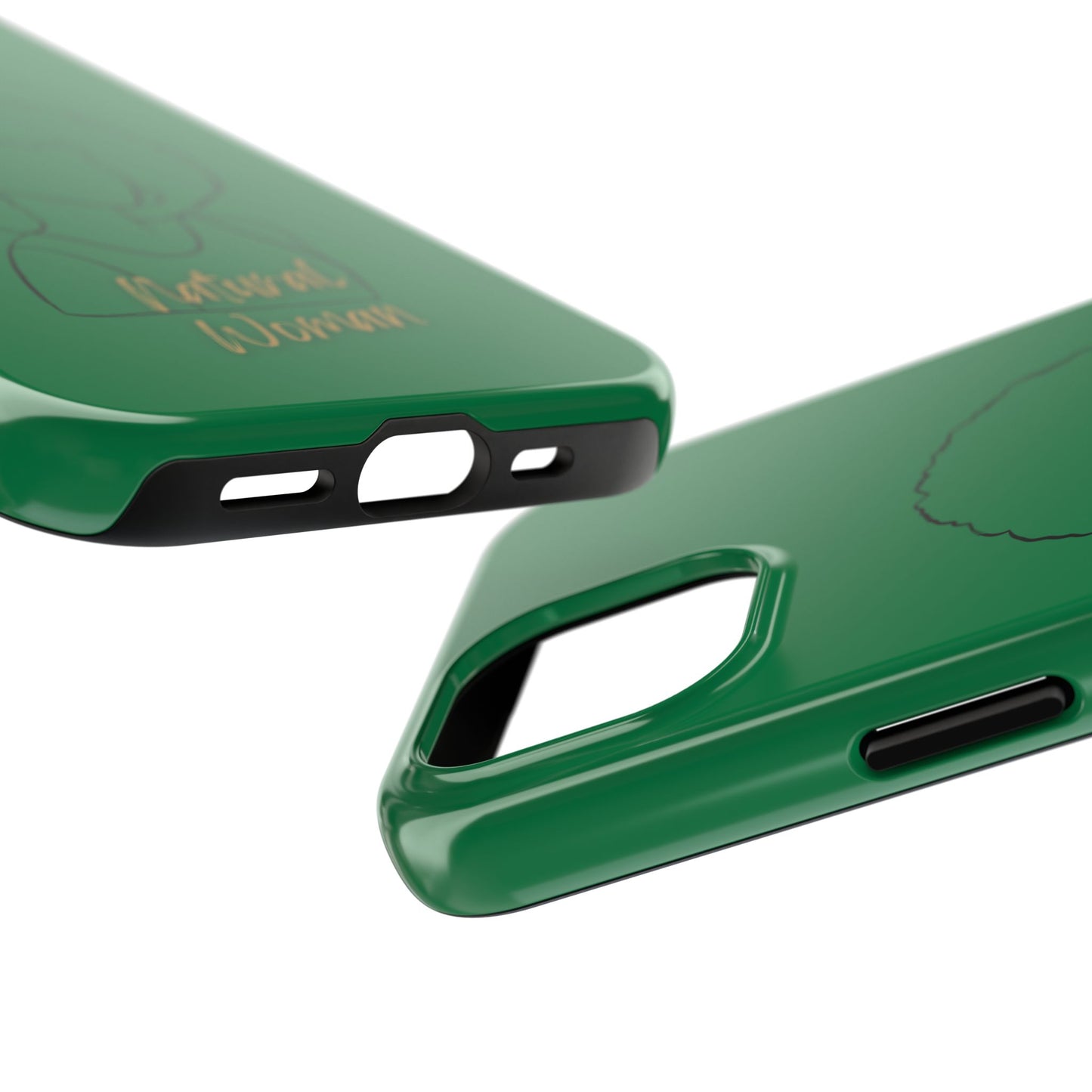 Natural Woman Afro (BL) Tough Phone Case DARK GREEN