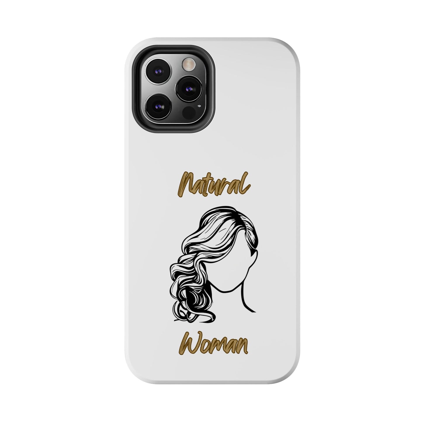 Natural Woman Long Curl (BL)Tough Phone Cases WHITE
