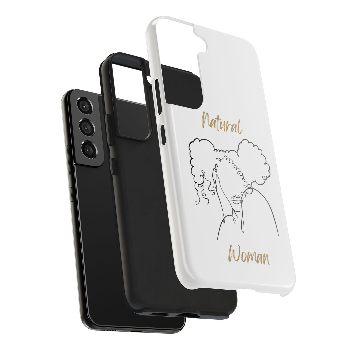 Natural Woman Twin Puffs (BL) Tough Phone Case WHITE