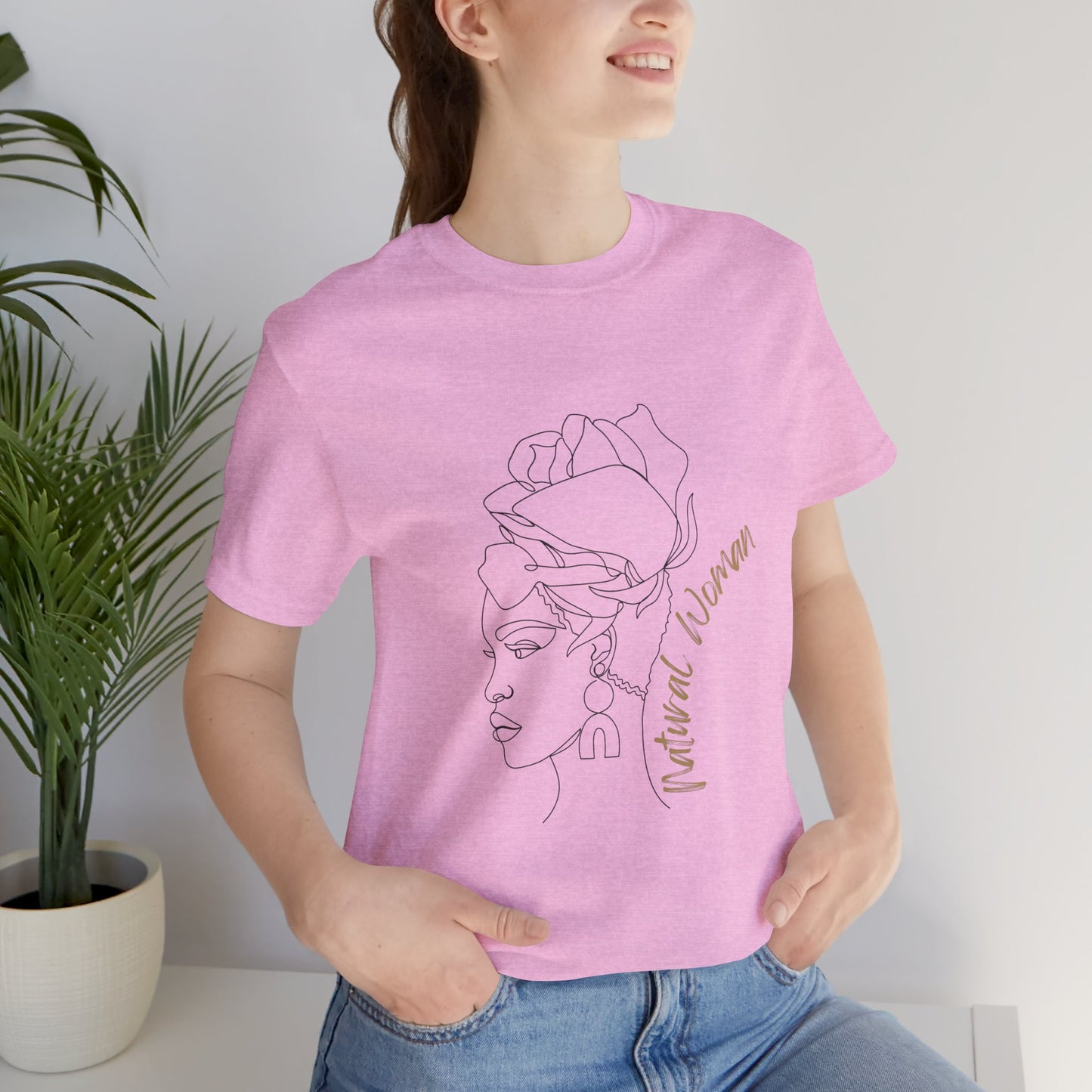 Natural Woman Flower Wrap (BL) Short Sleeve T-Shirt