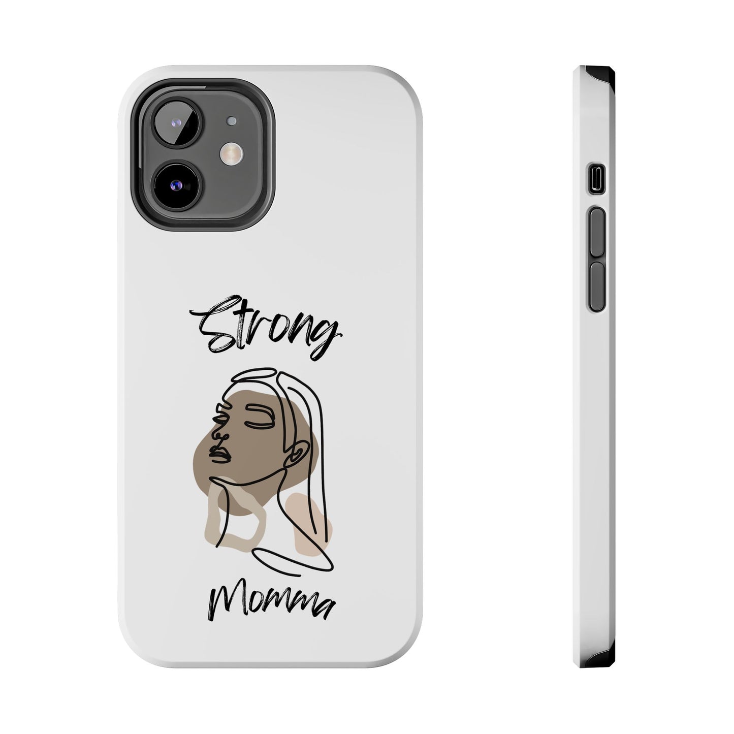 STRONG MOMMA Samsung Galaxy Tough Phone Cases (BL) White