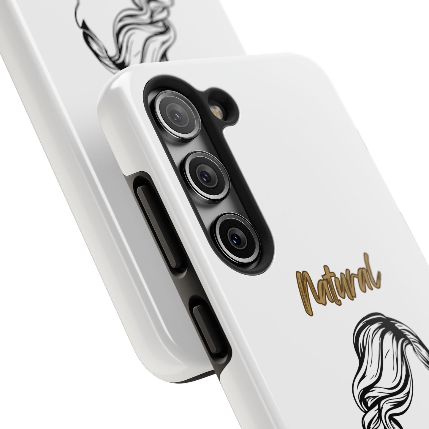 Natural Woman Long Curl (BL)Tough Phone Cases WHITE