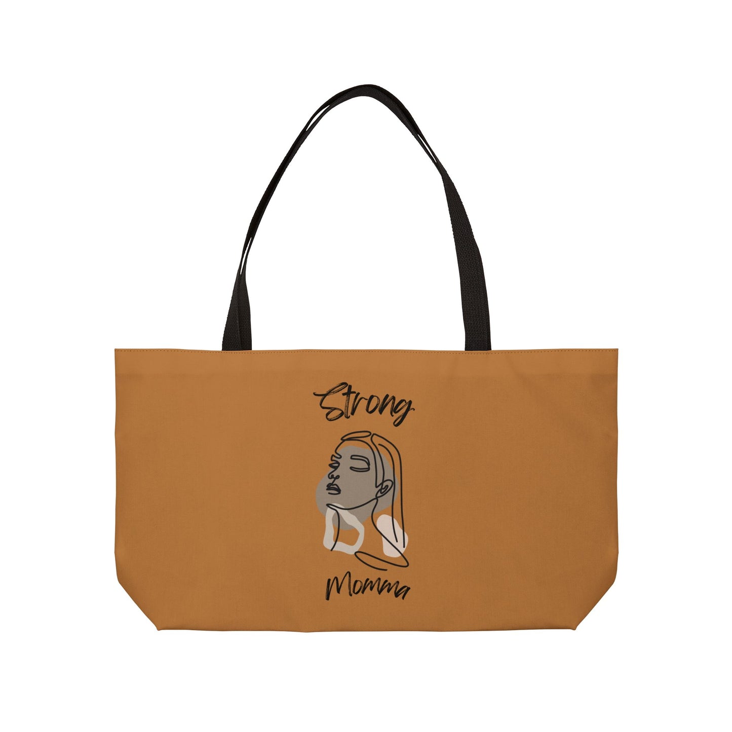 Strong Momma (BL) Weekender Tote Bag LIGHT BROWN