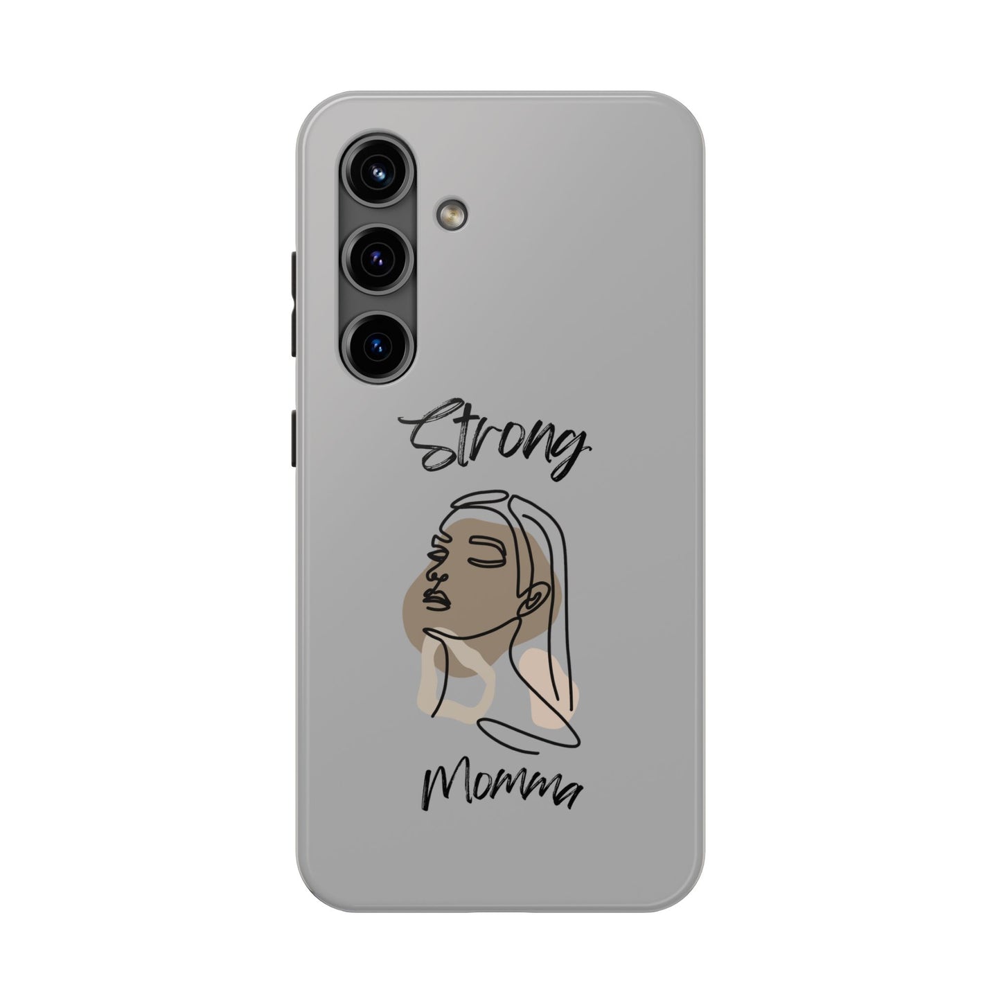 STRONG MOMMA Samsung Galaxy Tough Phone Cases (BL) Light Grey
