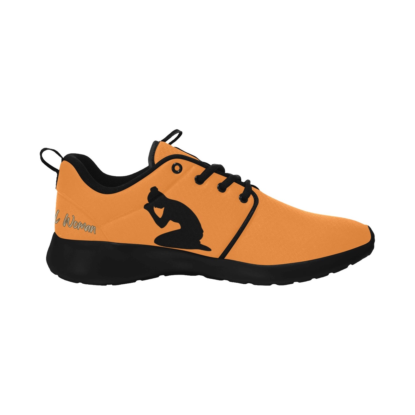 Natural Woman PRAY (BL) ORANGE w/ Black Sole Sneakers
