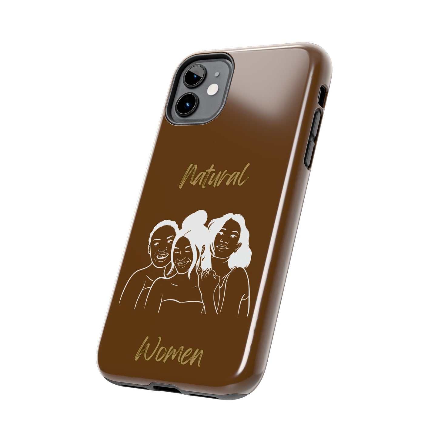 Natural Women Laughing Friends (WL)Tough Phone Cases BROWN
