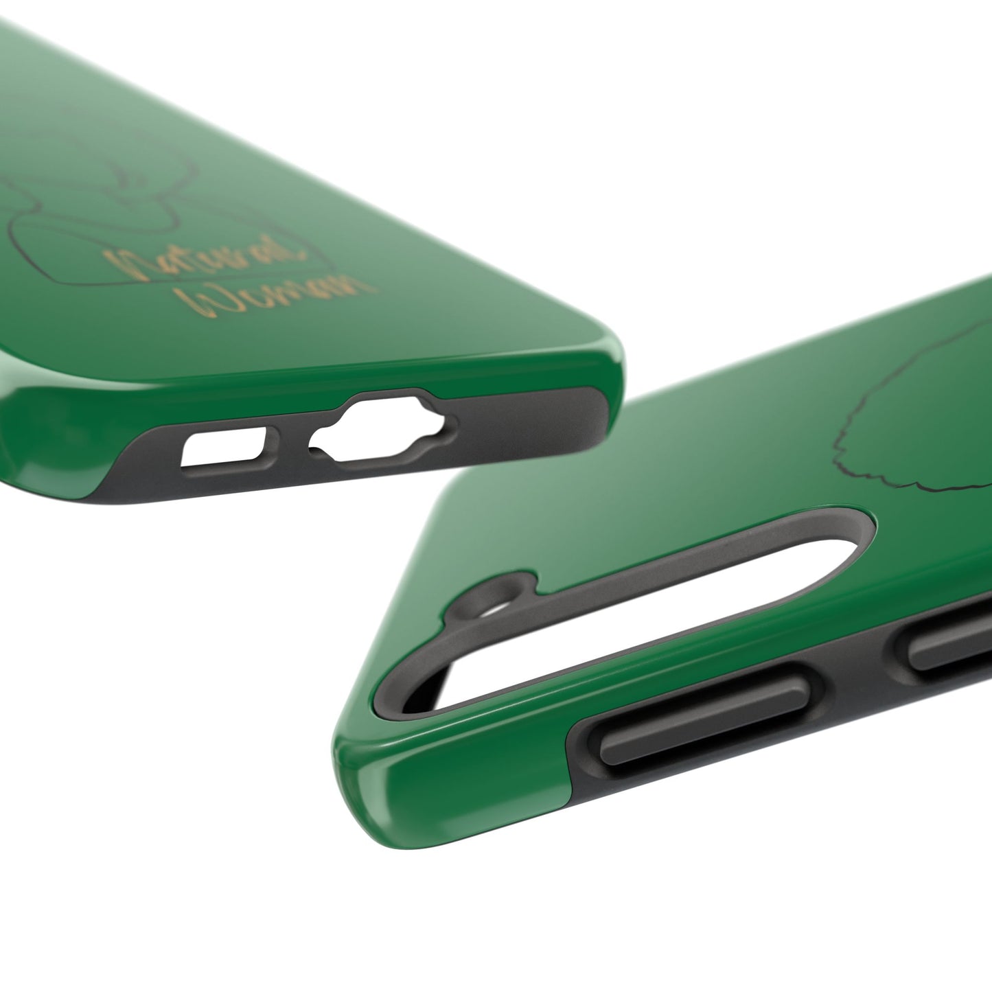 Natural Woman Afro (BL) Tough Phone Case DARK GREEN