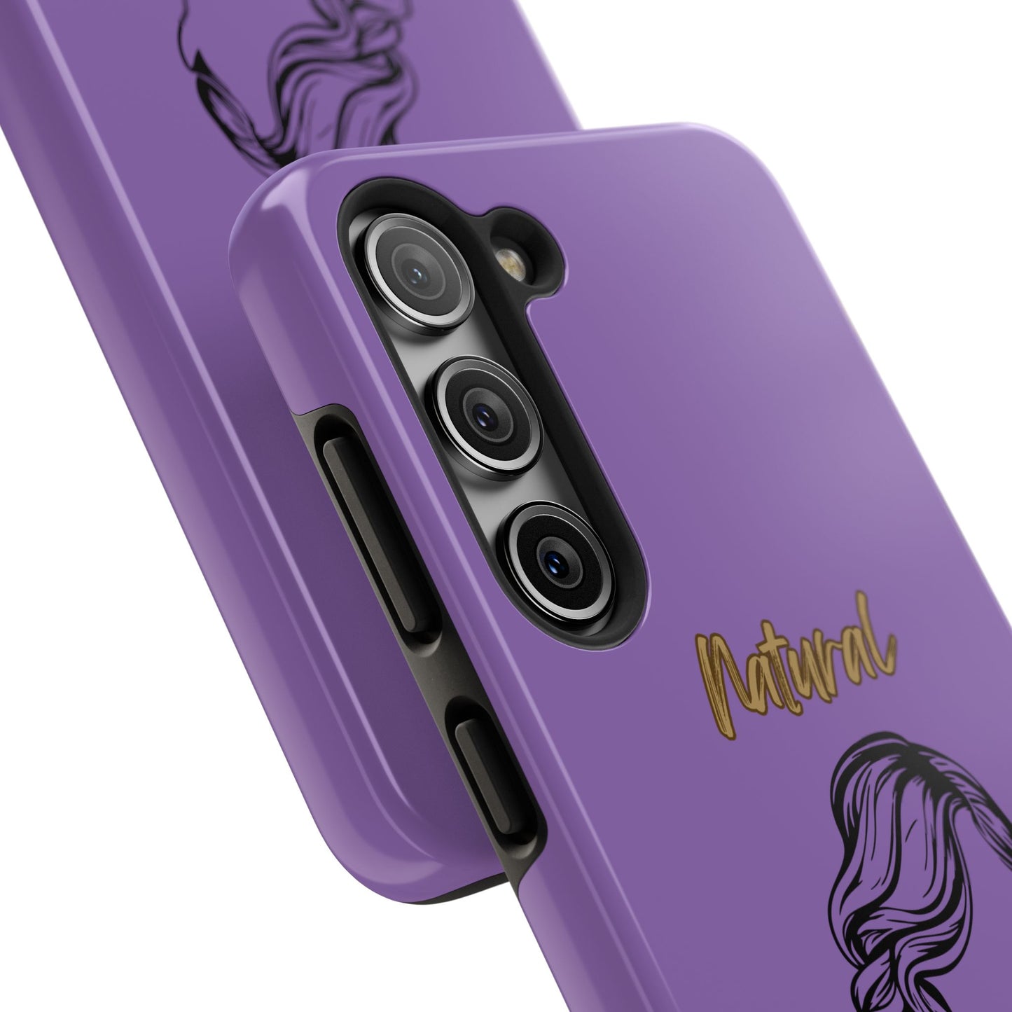 Natural Woman Long Curl (BL)Tough Phone Cases LIGHT PURPLE