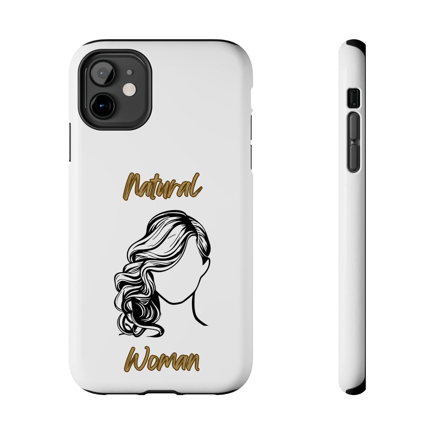 Natural Woman Long Curl (BL)Tough Phone Cases WHITE