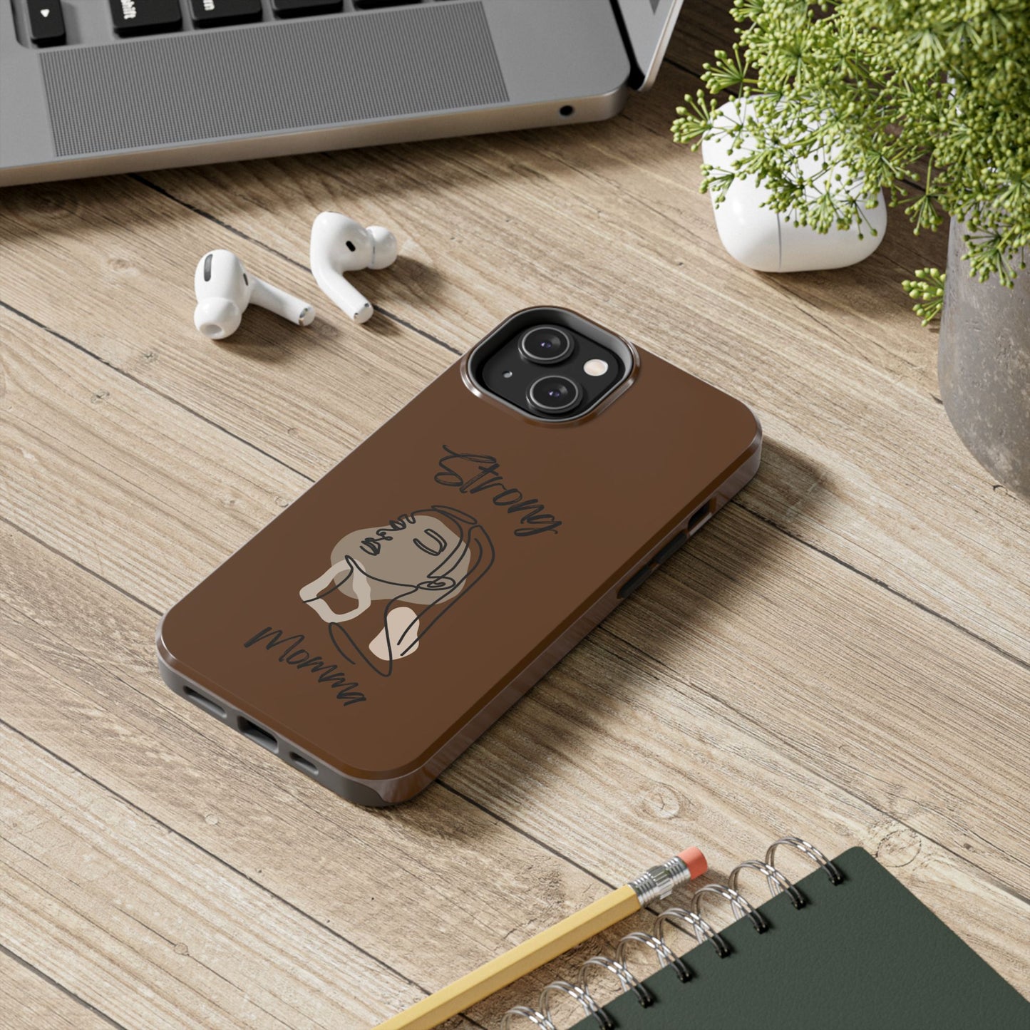 STRONG MOMMA Samsung Galaxy Tough Phone Cases (BL) Brown