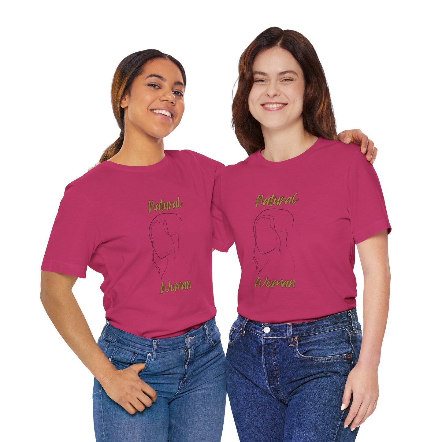 Natural Woman Hanging hair (BL) Short Sleeve T-Shirt
