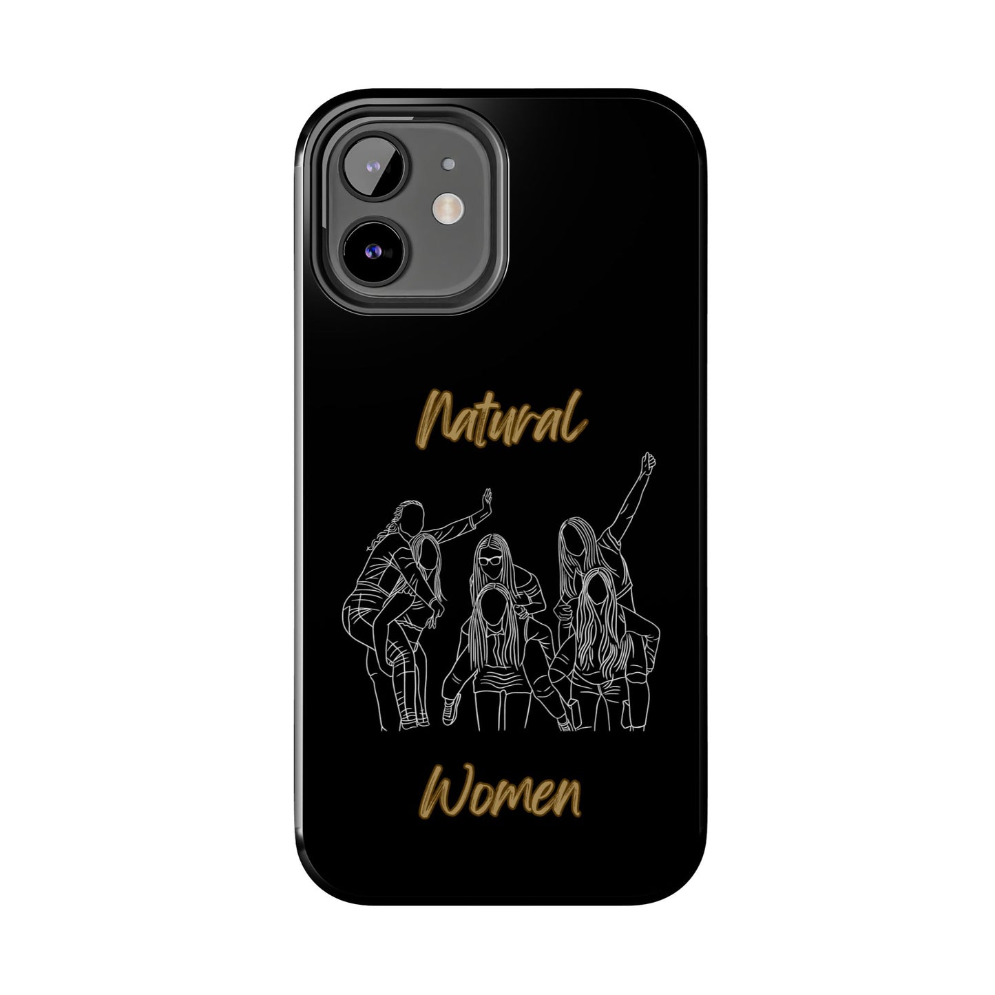 Natural Woman Piggy Back (WL) Tough Phone Cases BLACK