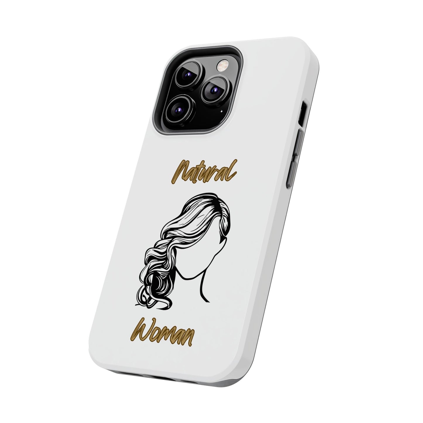 Natural Woman Long Curl (BL)Tough Phone Cases WHITE