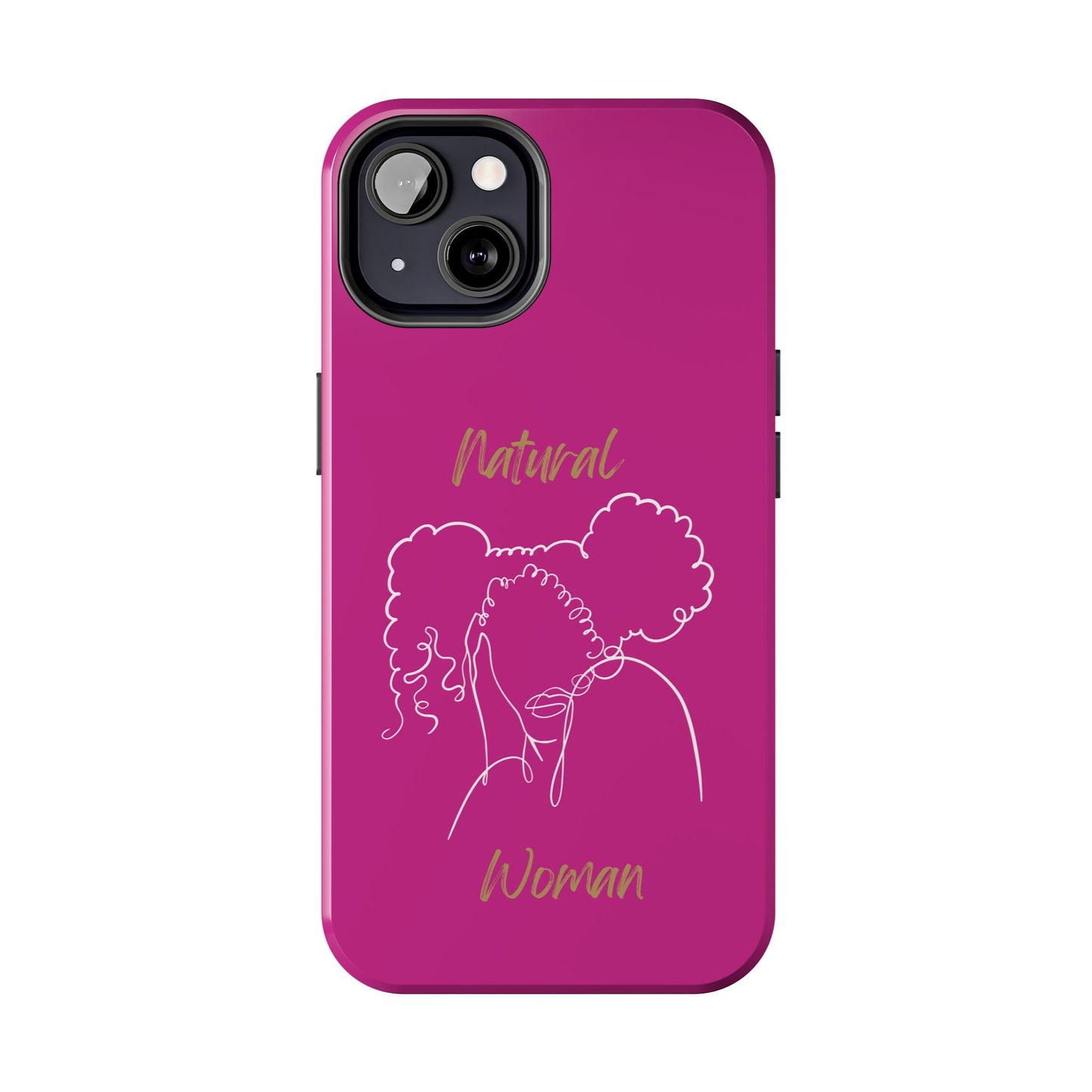 Natural Woman Twin Puffs (WL)Tough Phone Cases PINK