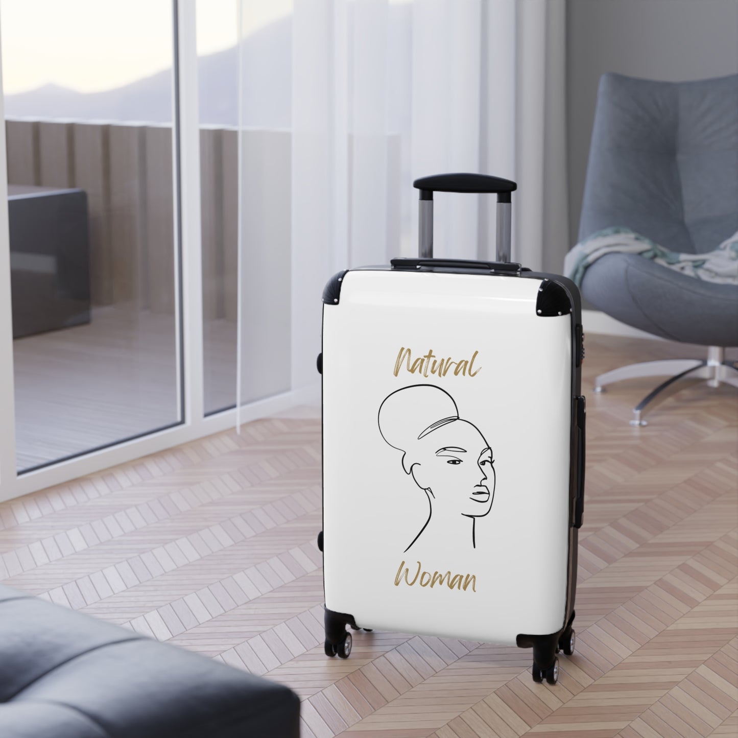Natural Woman Hair Up (BL) Suitcase WHITE