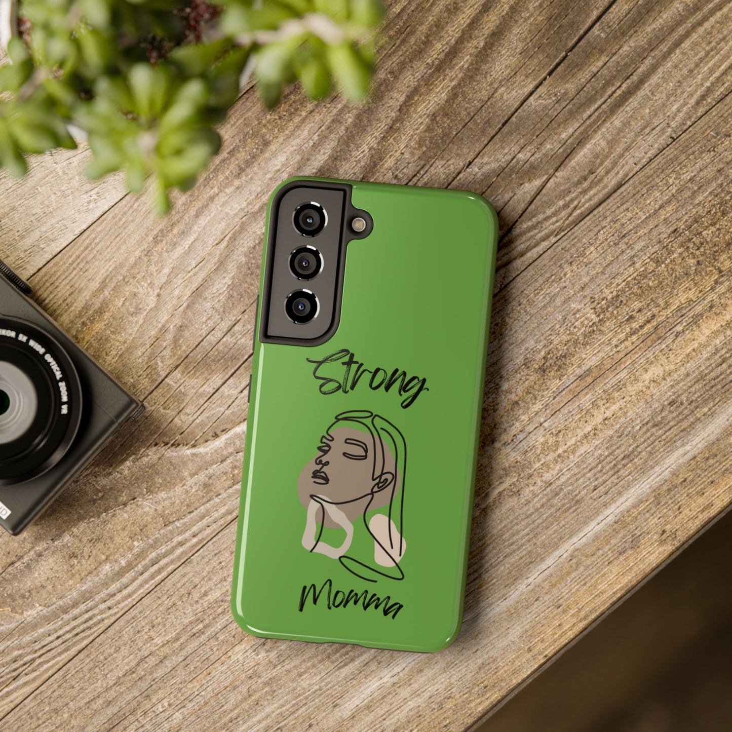 STRONG MOMMA Samsung Galaxy Tough Phone Cases (BL) Green