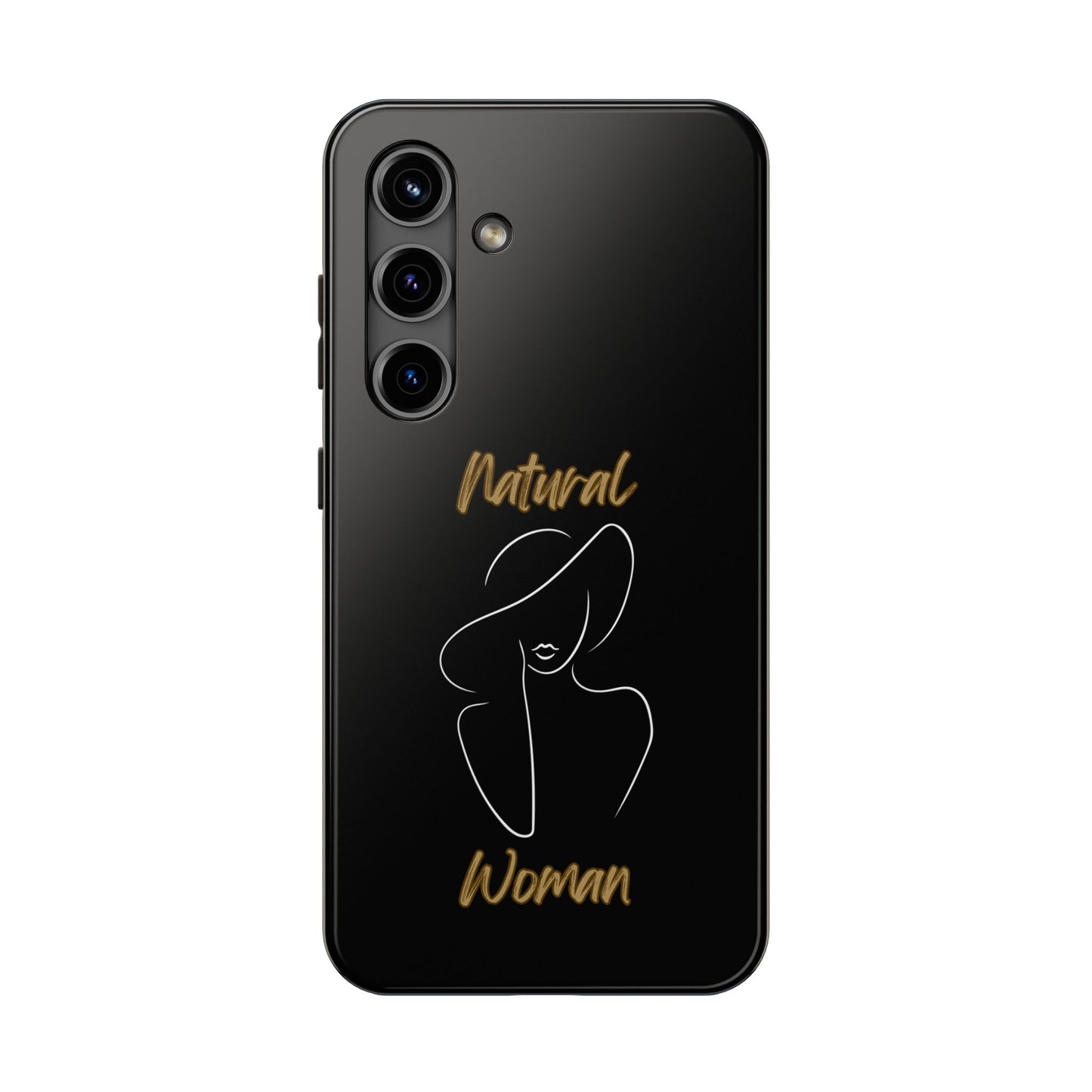 Natural Woman Sun Hat (WL) Tough Phone Cases BLACK