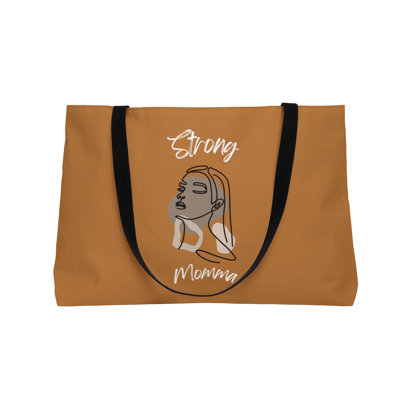Strong Momma (WL) Weekender Tote Bag LIGHT BROWN