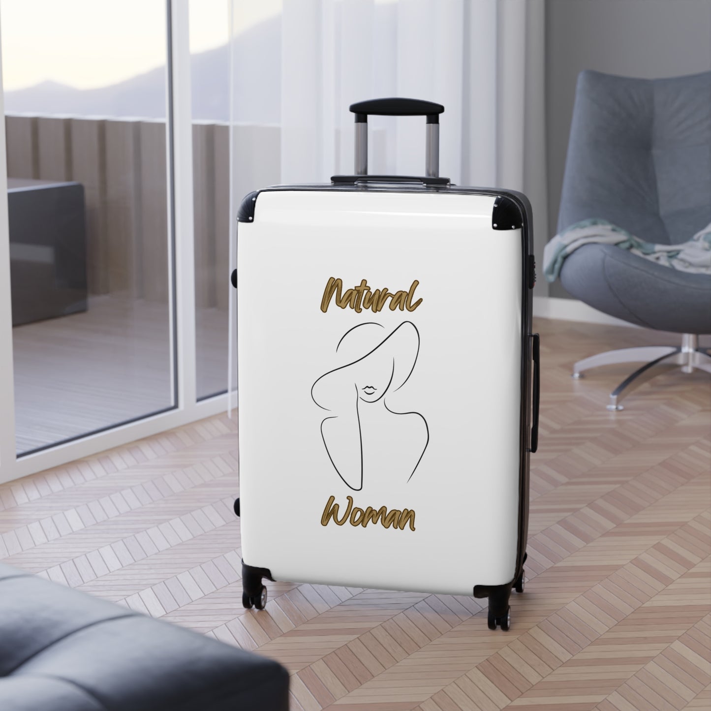 Natural Woman Sun Hat (BL) Suitcase WHITE
