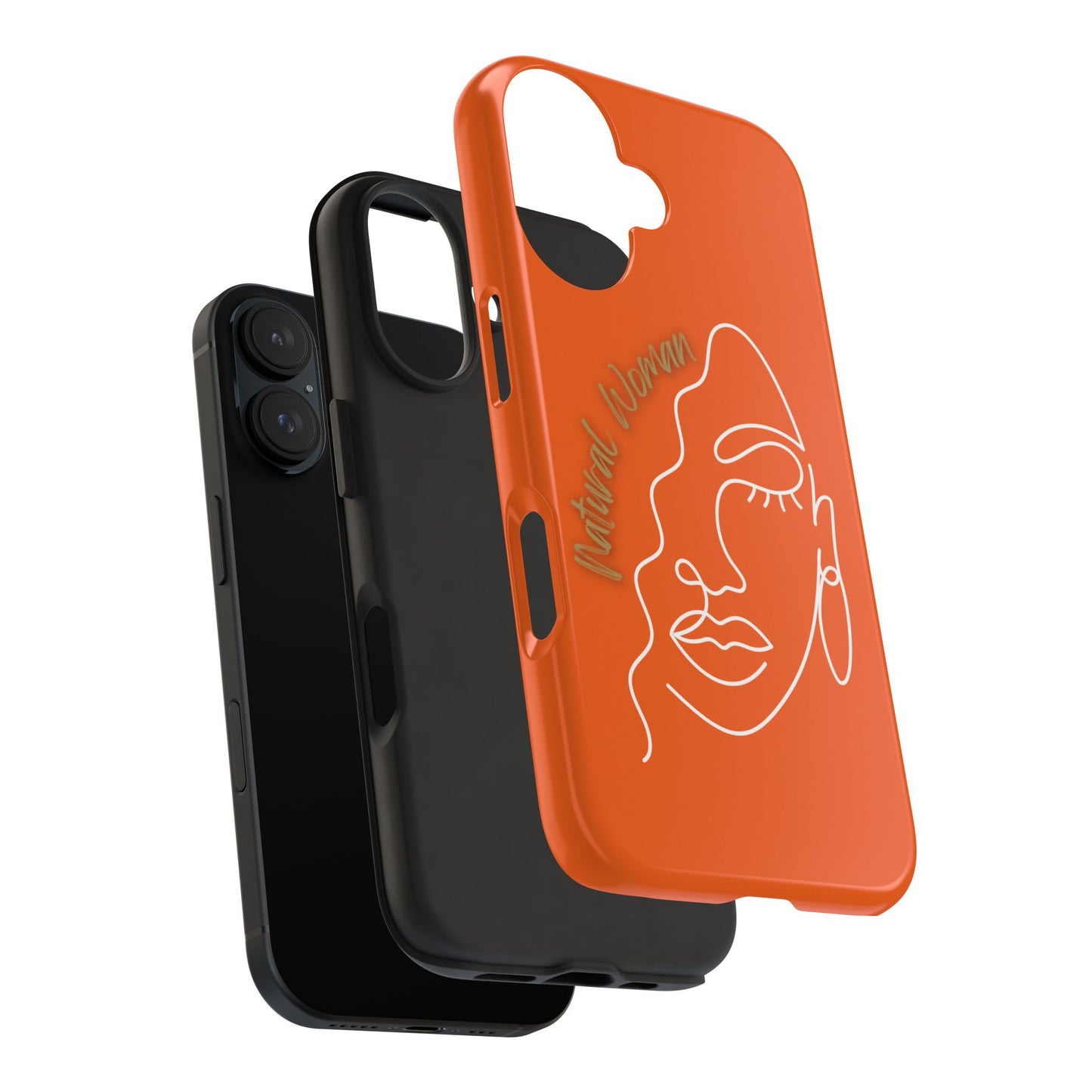 Natural Woman Half Face (WL)Tough Phone Case ORANGE