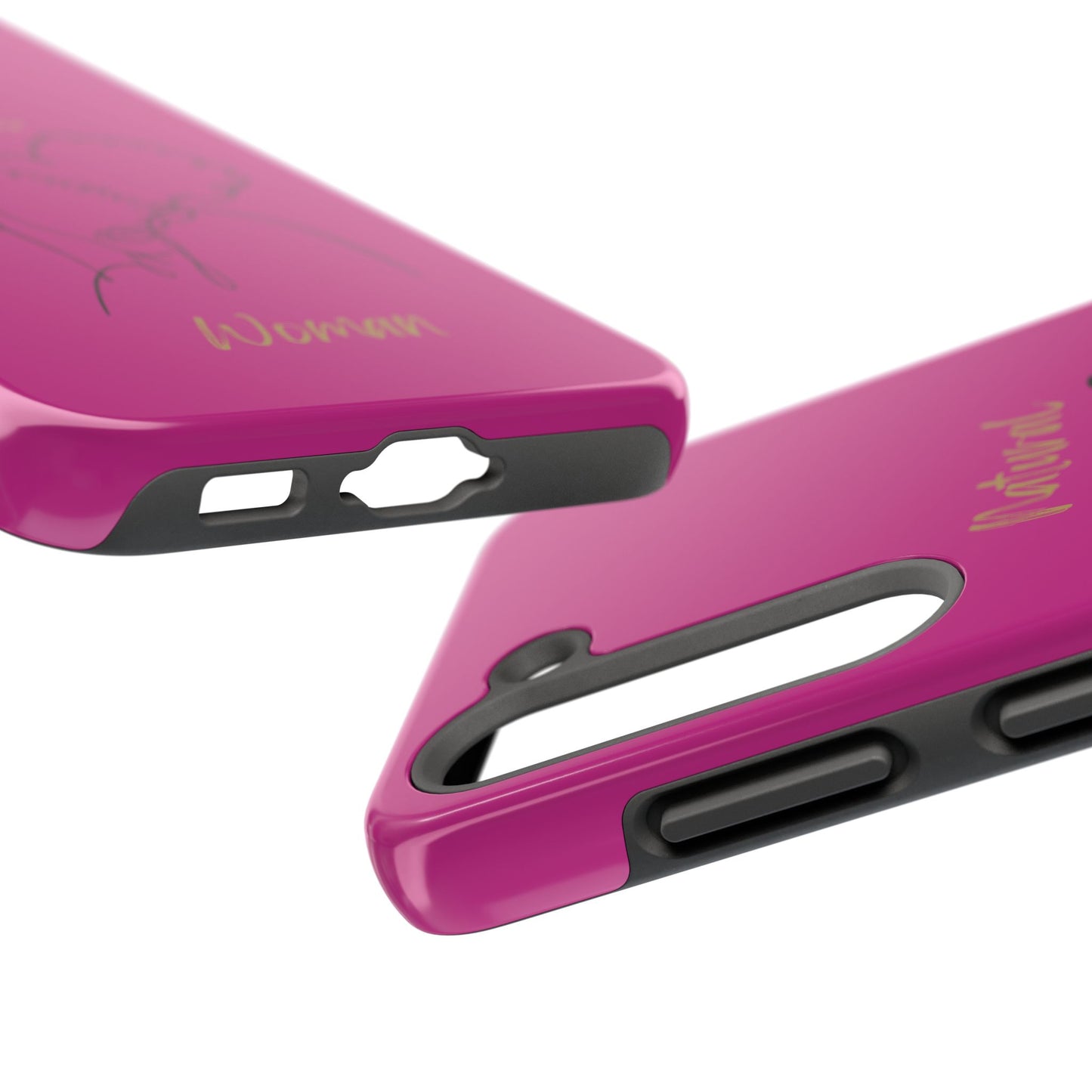 Natural Woman Twin Puffs (BL)Tough Phone Cases PINK