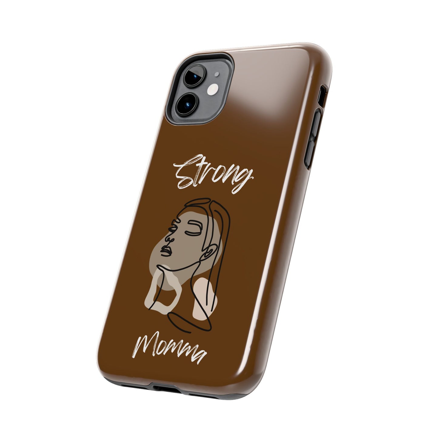 Strong Momma (WL) Tough Phone Cases BROWN