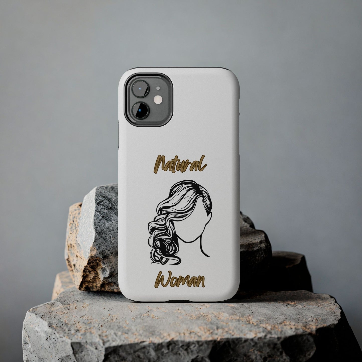 Natural Woman Long Curl (BL)Tough Phone Cases WHITE