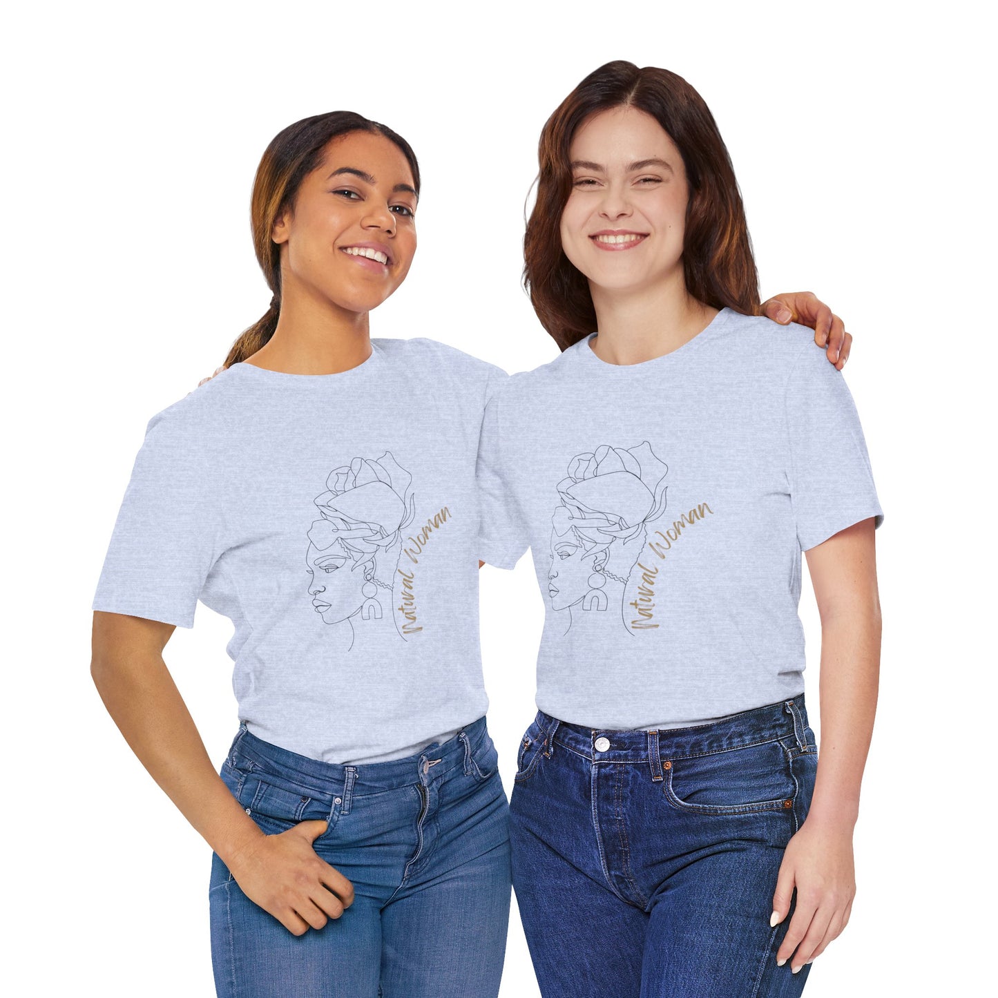 Natural Woman Flower Wrap (BL) Short Sleeve T-Shirt