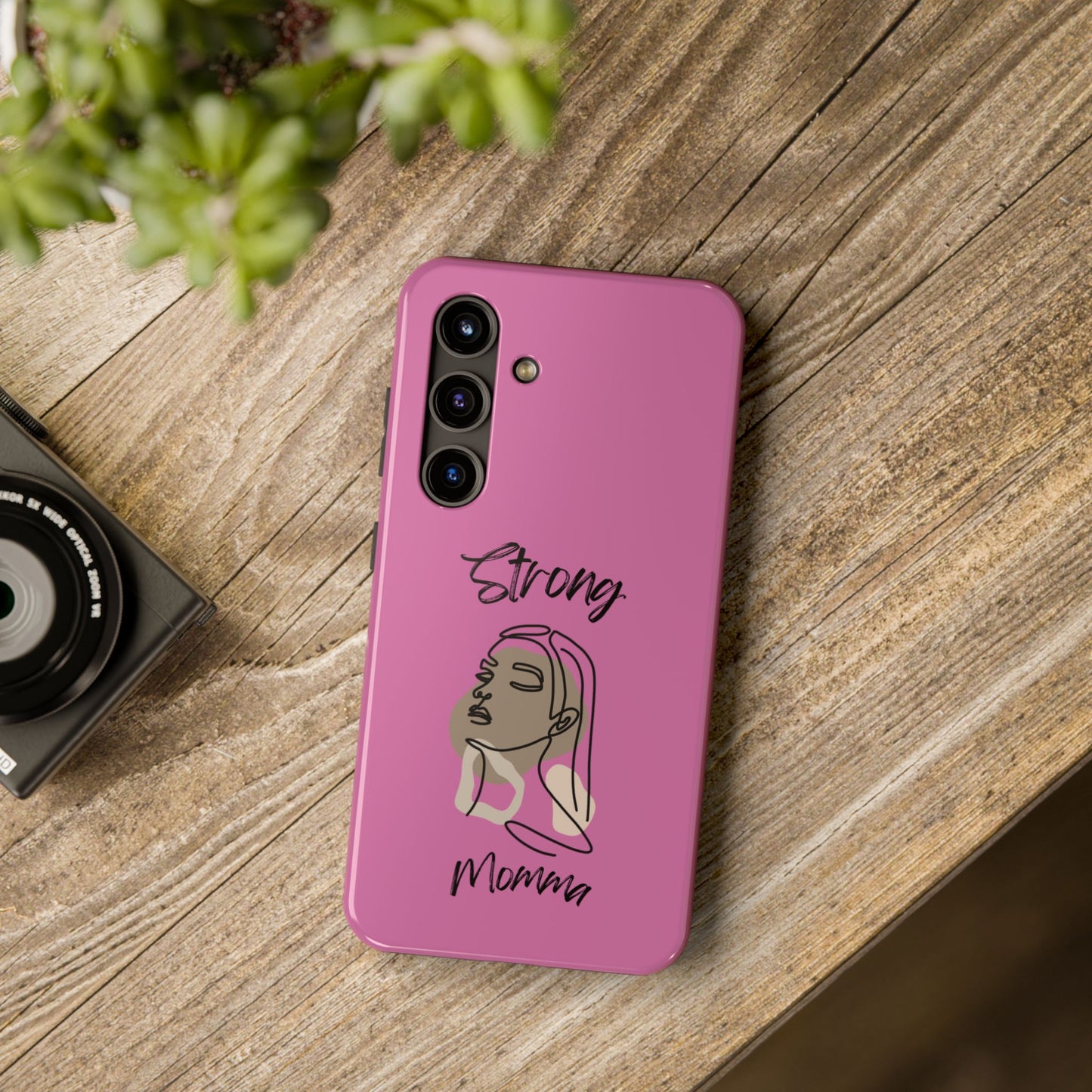 STRONG MOMMA Samsung Galaxy Tough Phone Cases (BL) Light Pink
