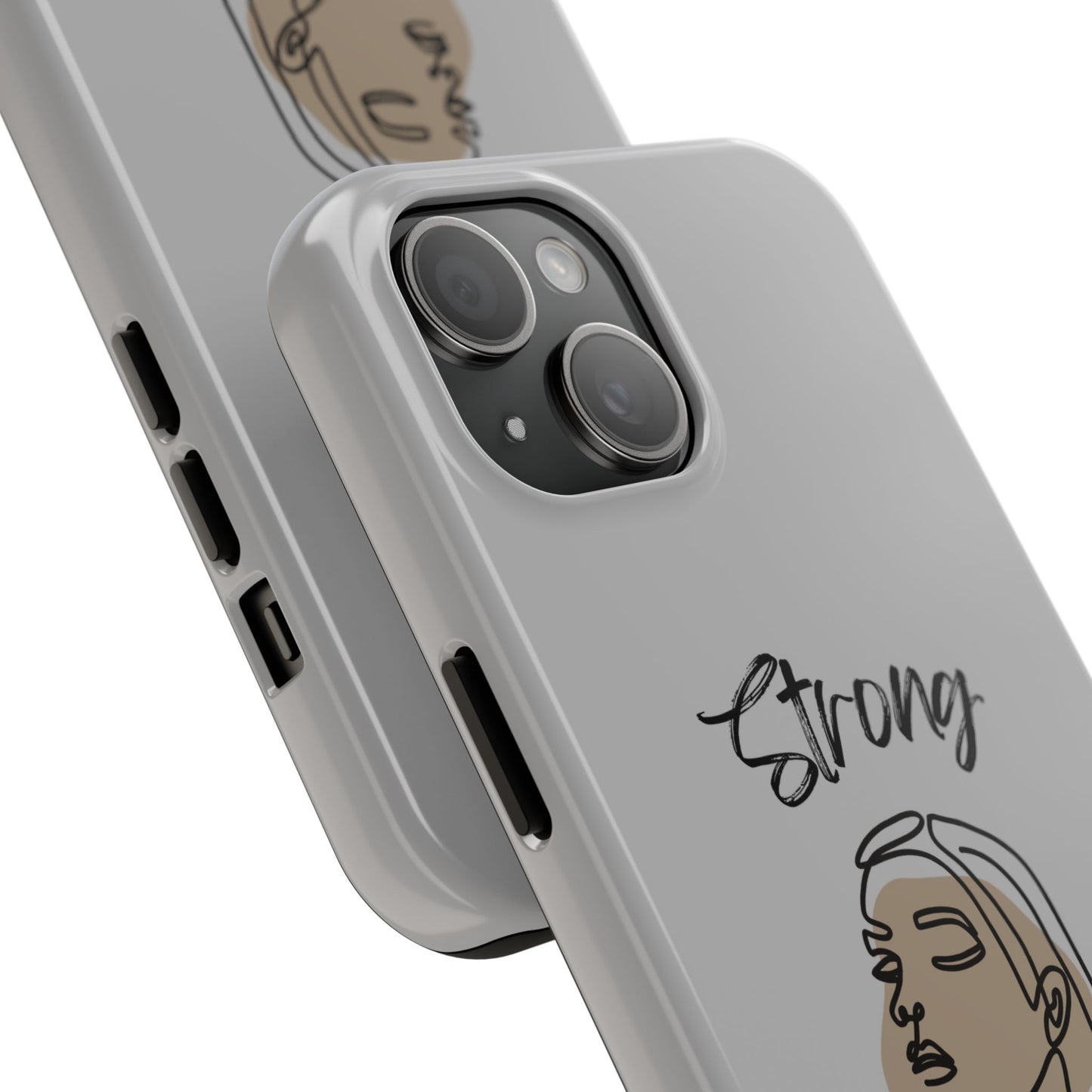 STRONG MOMMA Samsung Galaxy Tough Phone Cases (BL) Light Grey