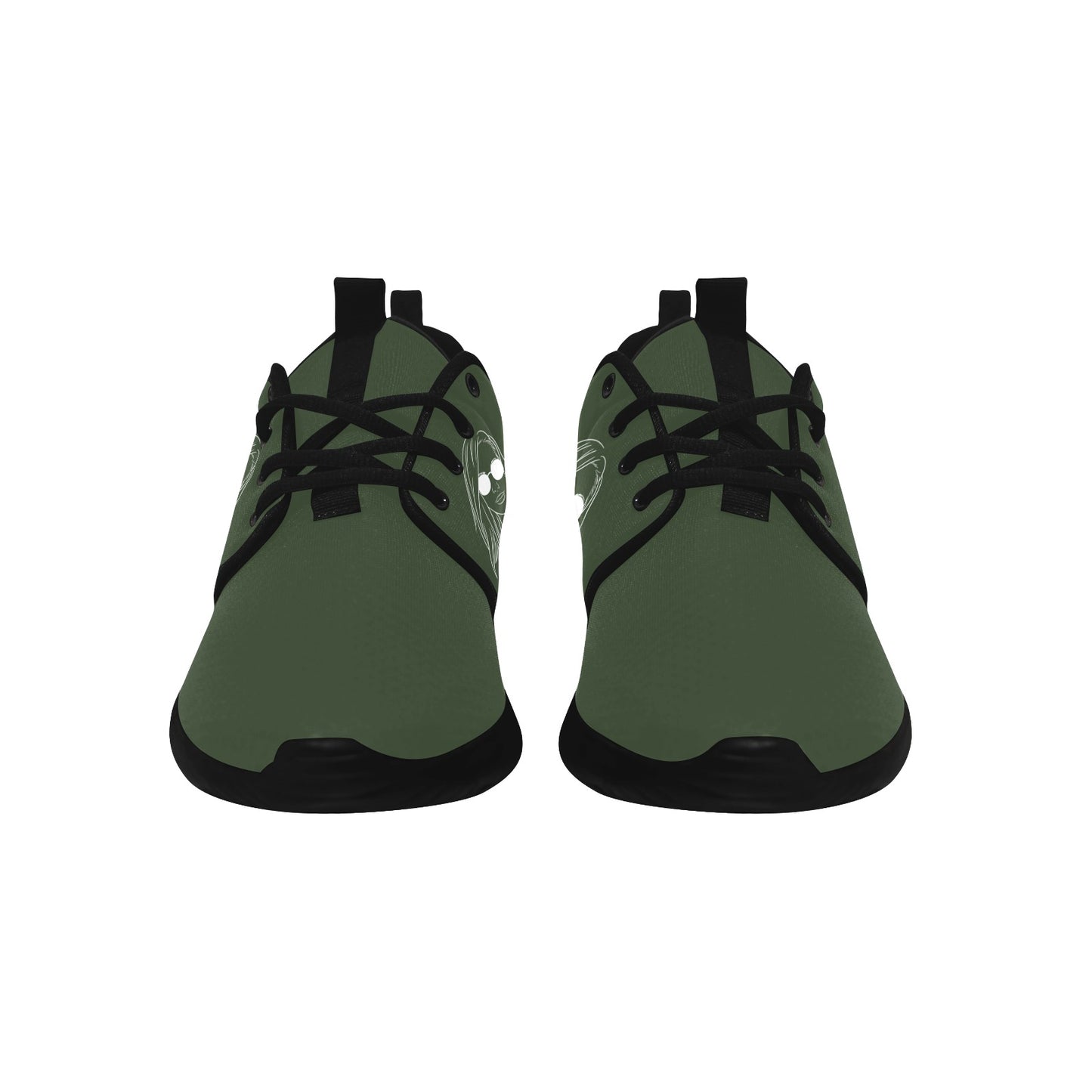 Natural Woman SHADES (WL) DARK GREEN w/ Black Sole Sneakers