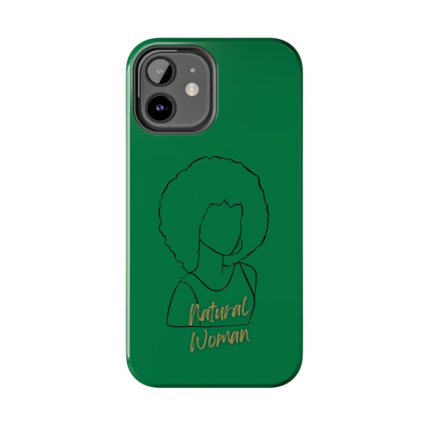 Natural Woman Afro (BL) Tough Phone Case DARK GREEN
