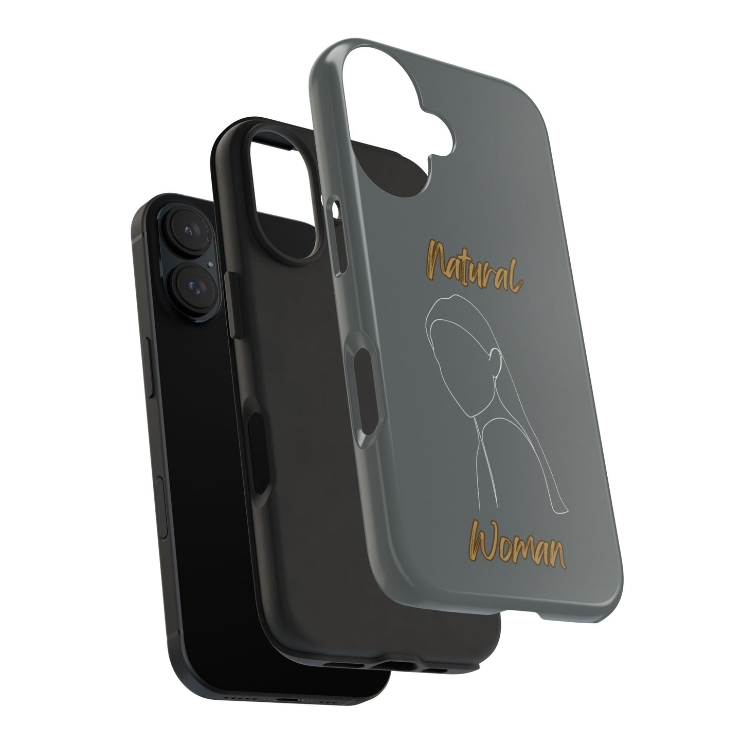 Natural Woman Tilted Look (WL) Tough Phone Cases DARK GREY